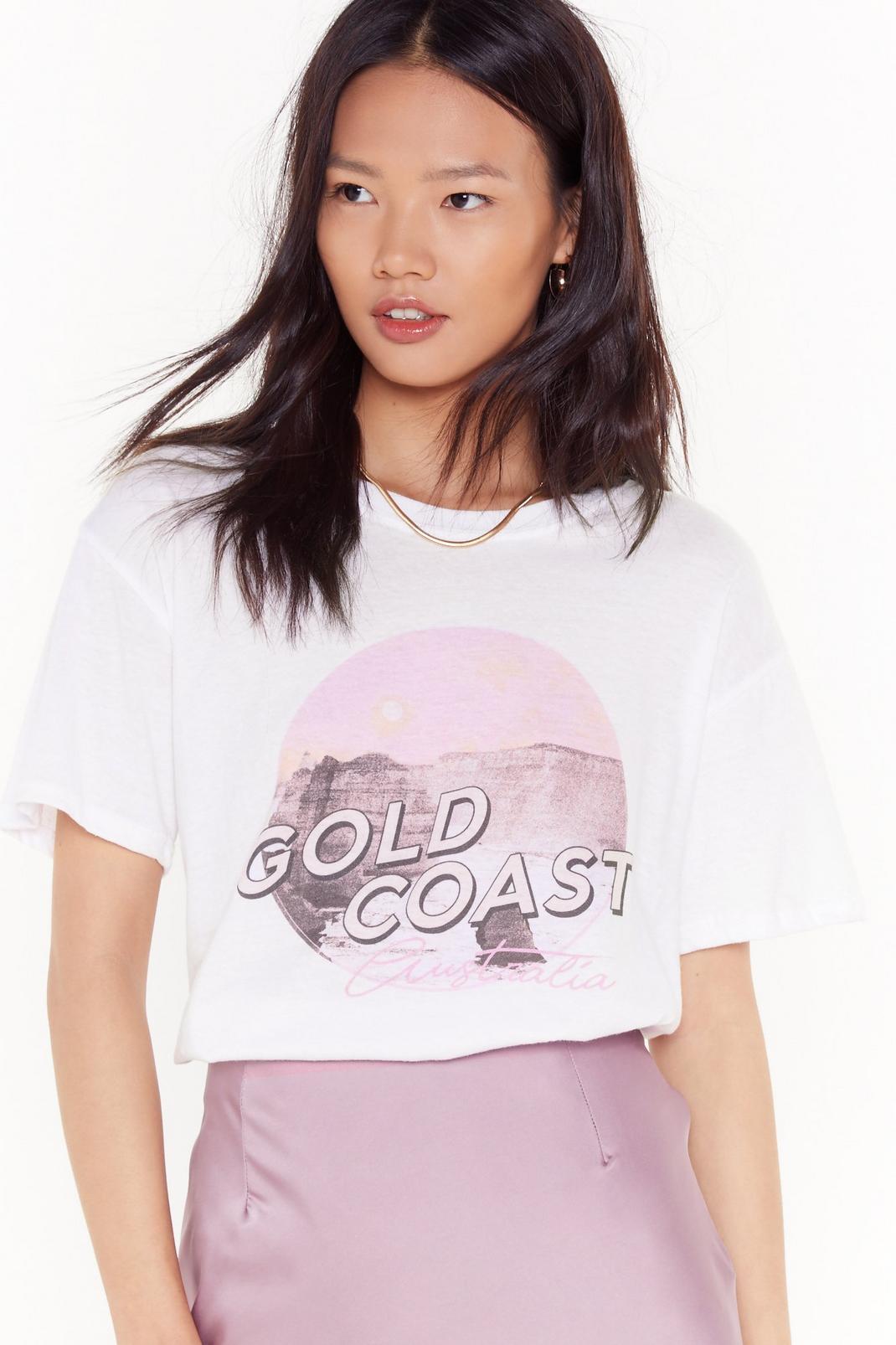 T-shirt ample à impressions et slogan Gold Coast image number 1