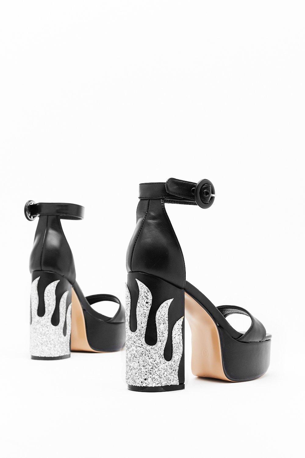 Flame store platform heels