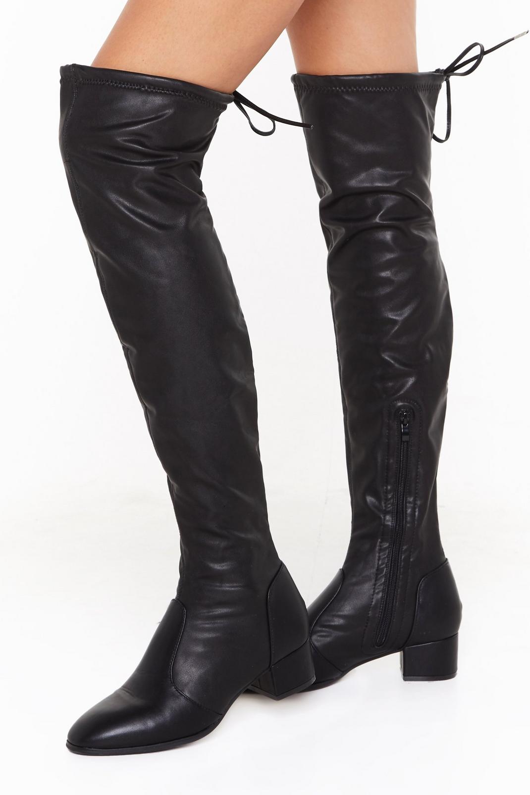 It's Over Faux Leather Thigh High Boots | Nasty Gal
