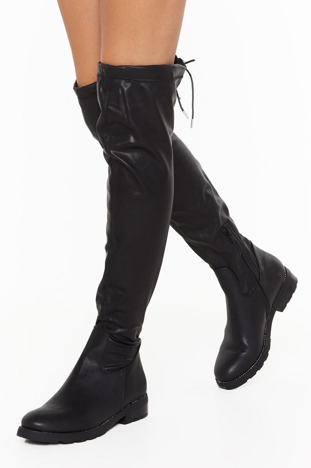 And Don't Knee Know It Faux Leather Boots image number 1
