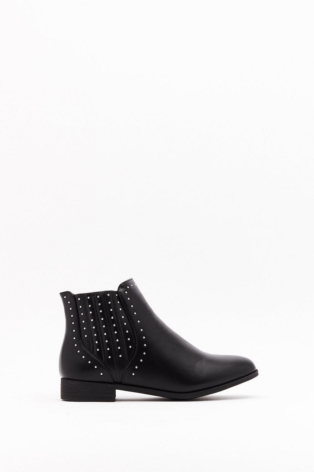 Stud Covered Gusset Flat Chelsea Boots image number 1