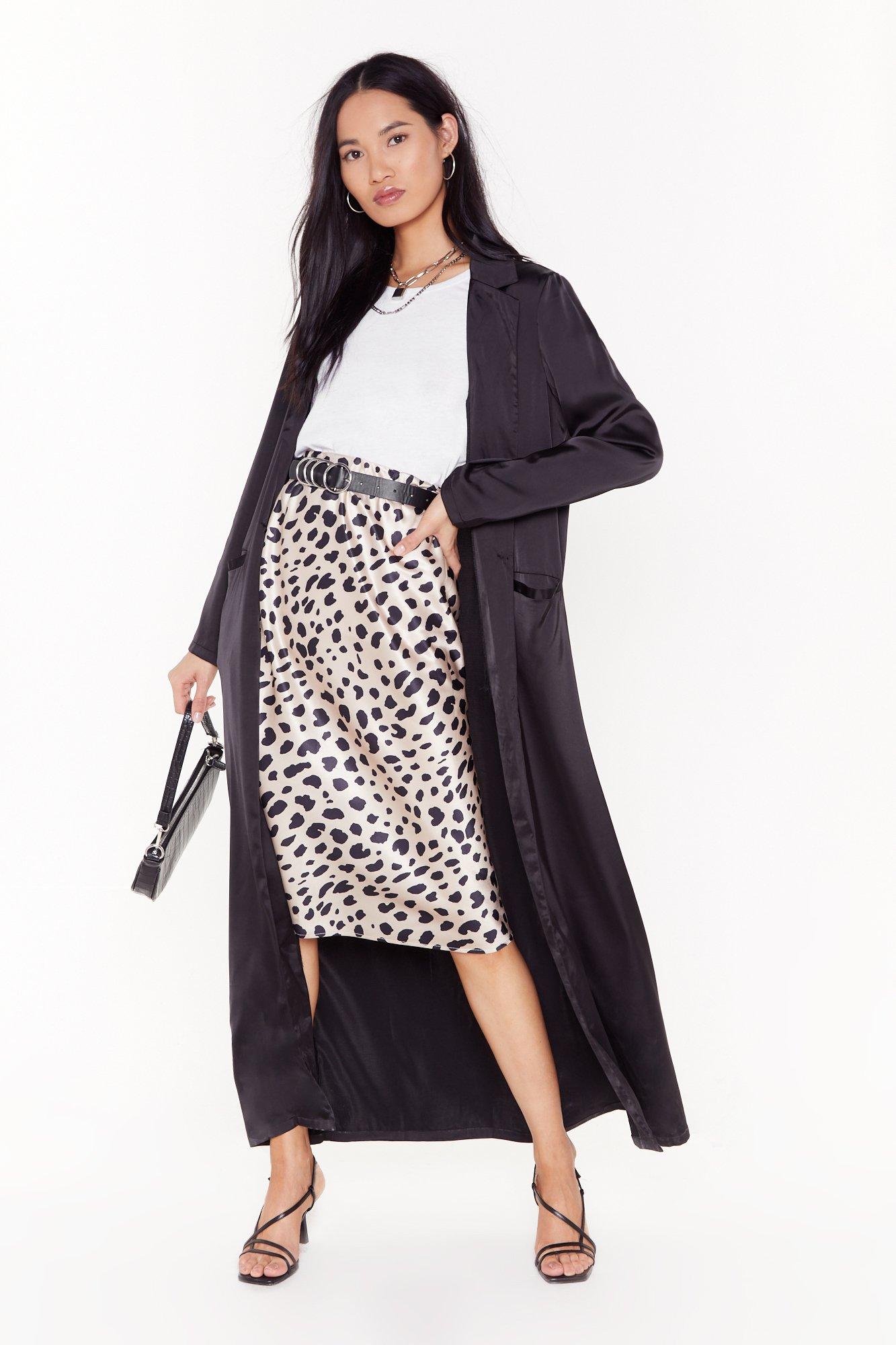 satin duster coat