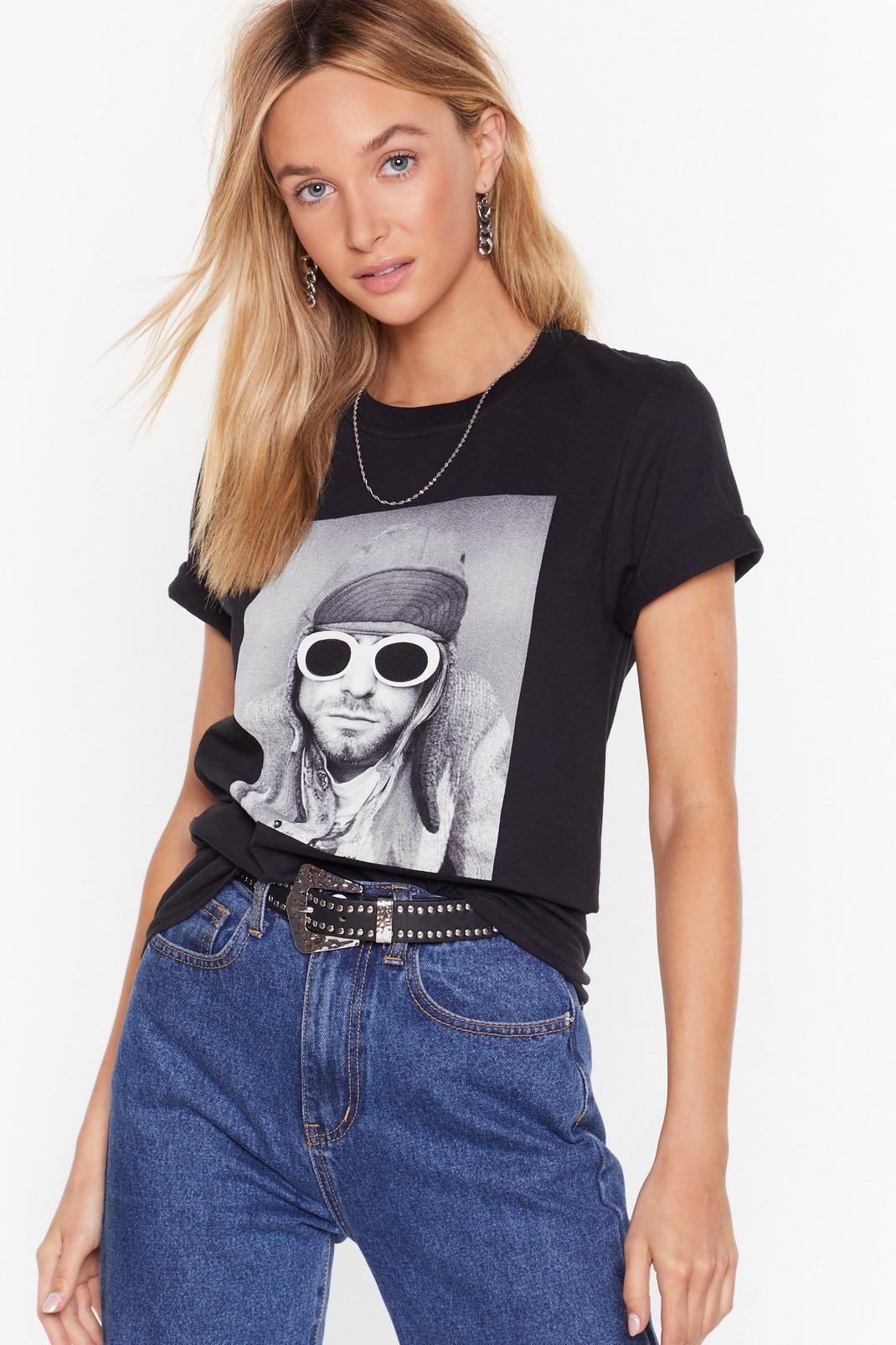 T-shirt à impression Kurt Cobain image number 1