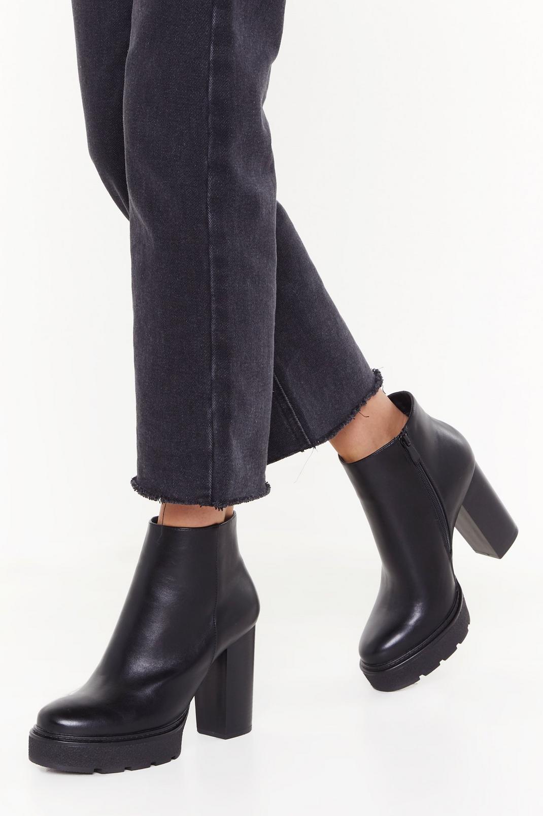 Stomp Out the Competition Faux Leather Platform Boots | Nasty Gal