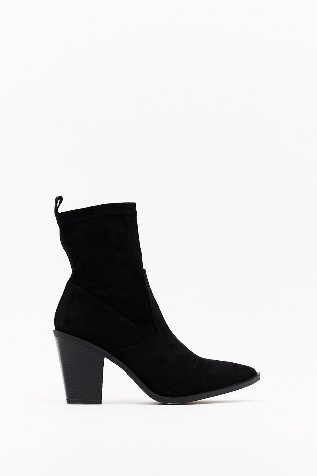 Really Put Your Foot in It Faux Suede Sock Boots image number 1
