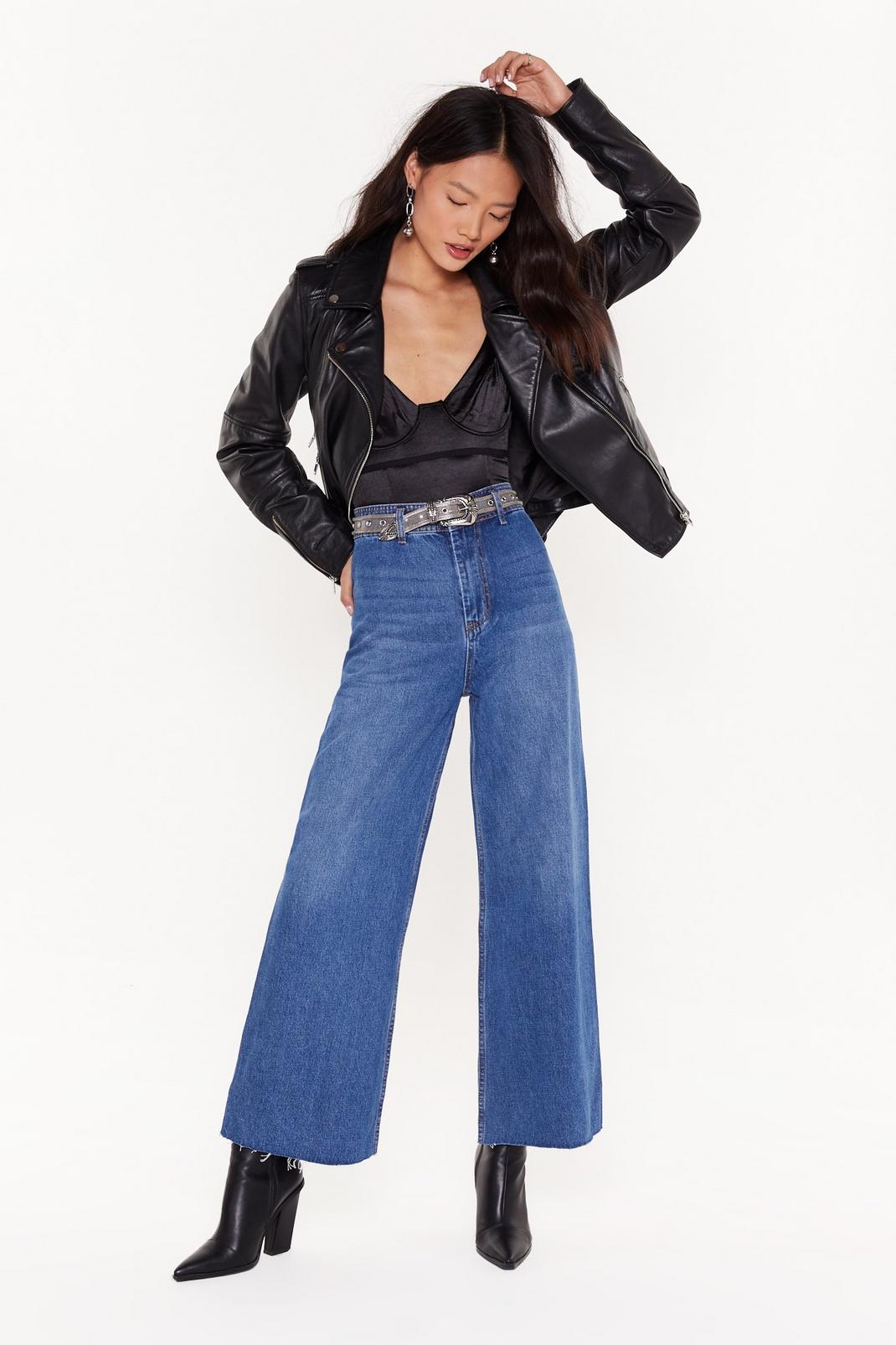 Walk On the Wide Side High-Waisted Jeans image number 1