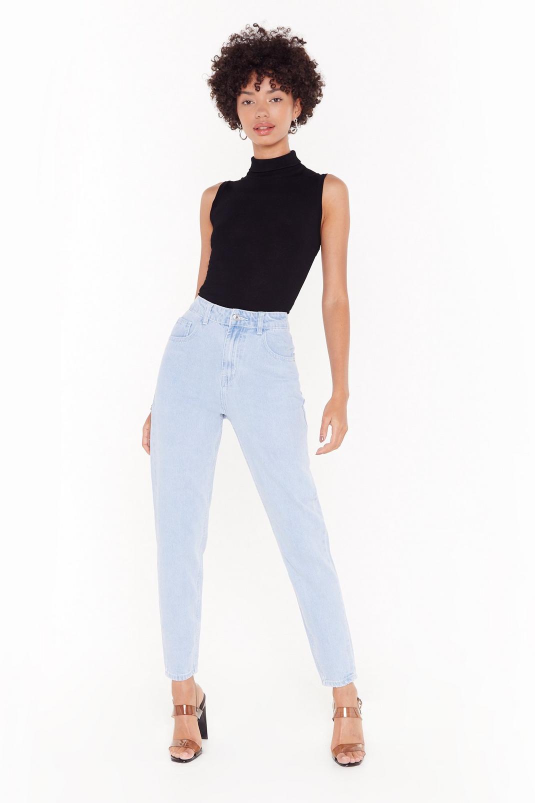Blue Don't Forget to Say High-Waisted Mom Jeans image number 1