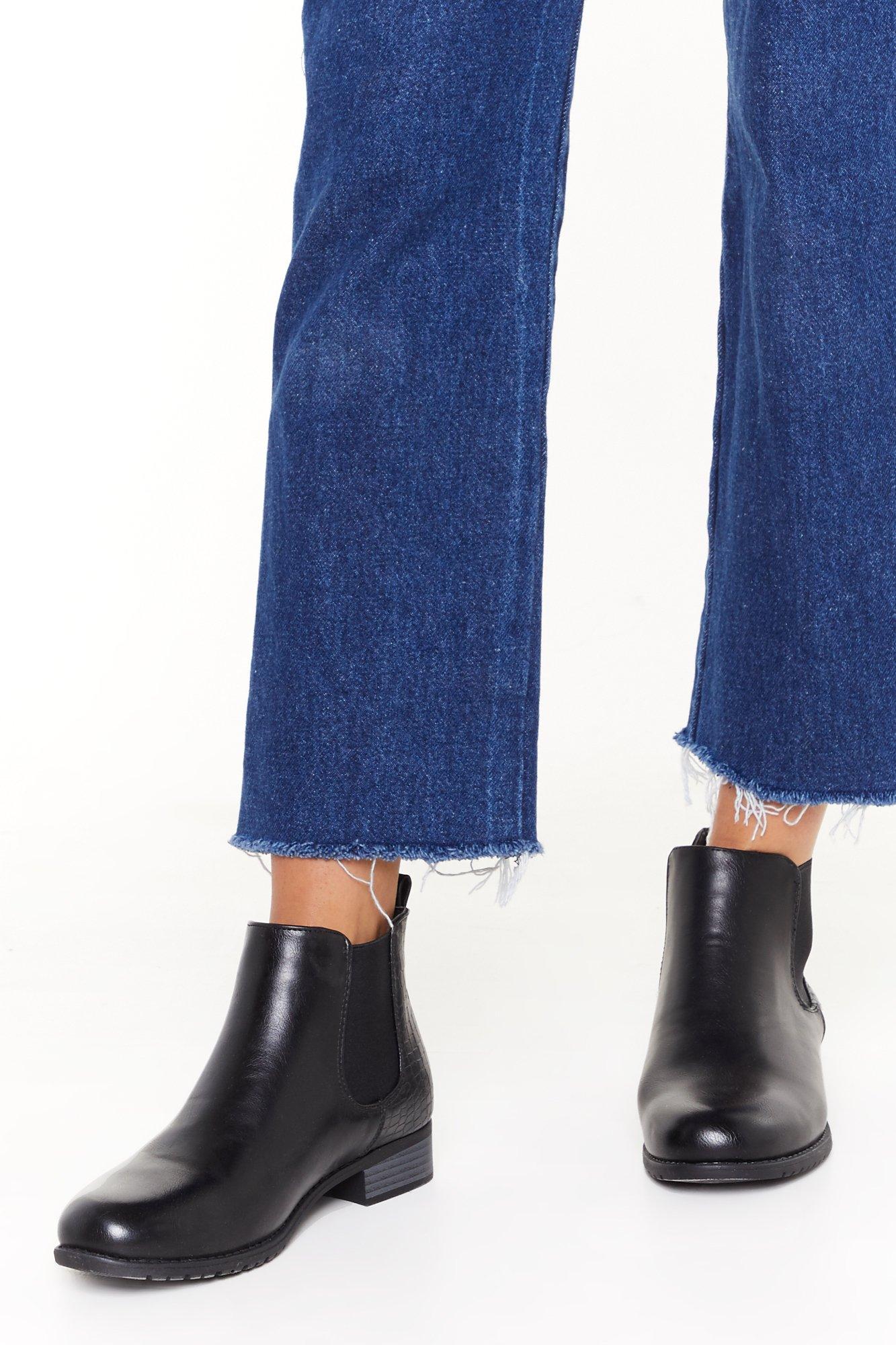 pu chelsea boots