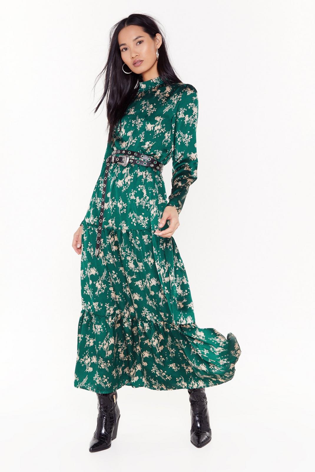 Green Nothing Bud a Goodtime Floral Maxi Dress image number 1