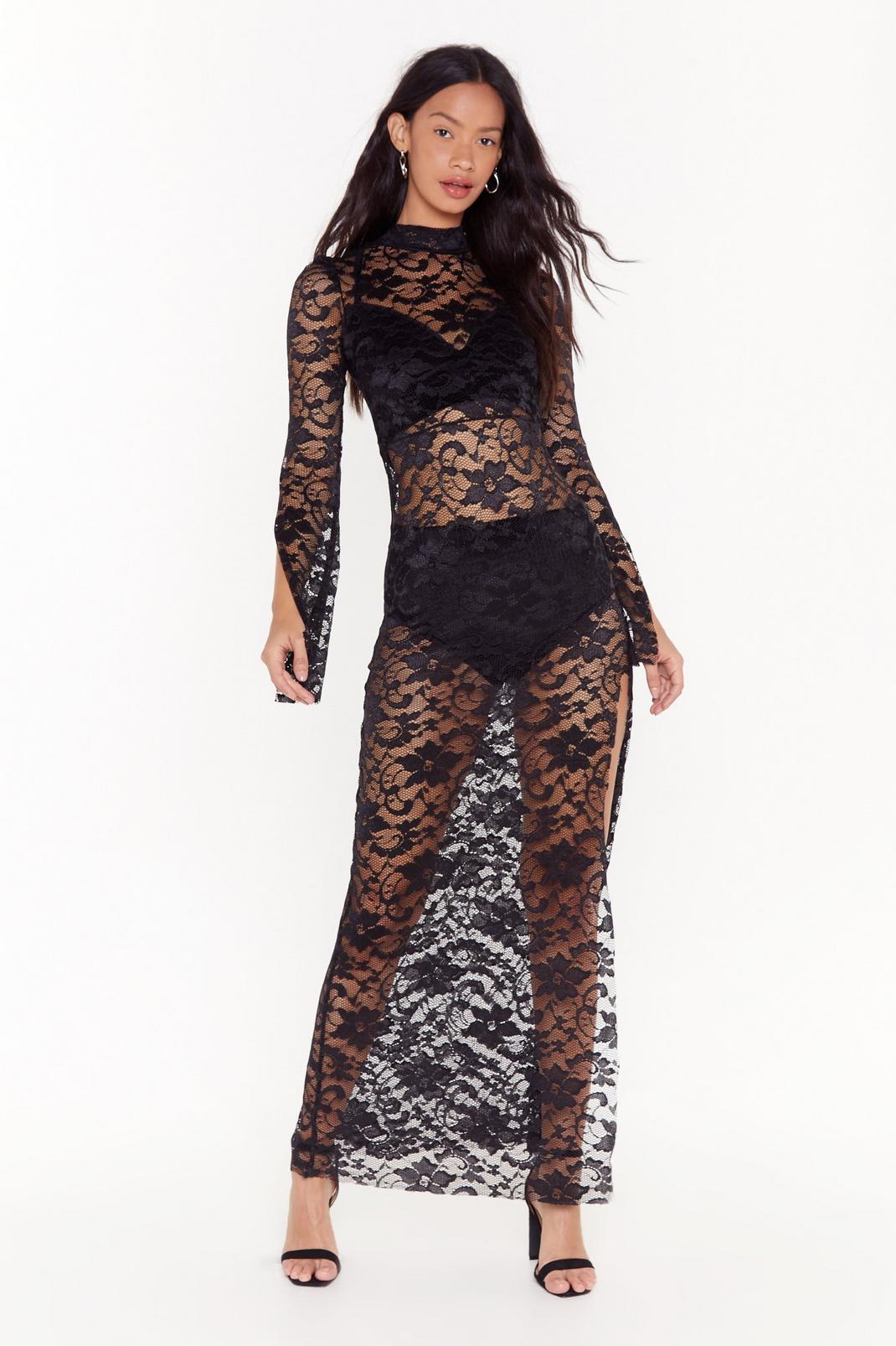 Take My Lace High Neck Maxi Dress image number 1