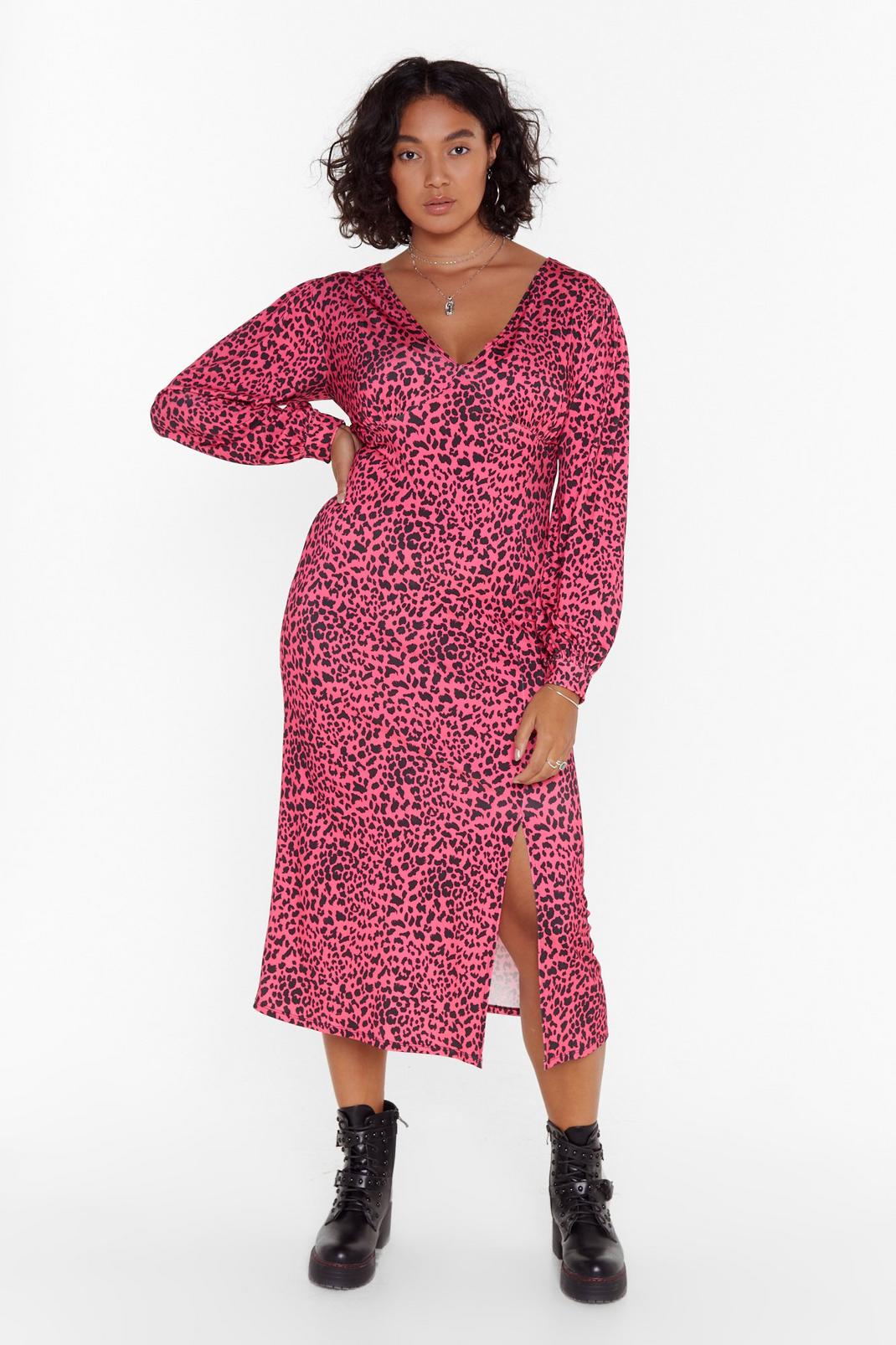 Grandes tailles - Robe midi à imprimé léopard Je ne fauve pas les apparences image number 1