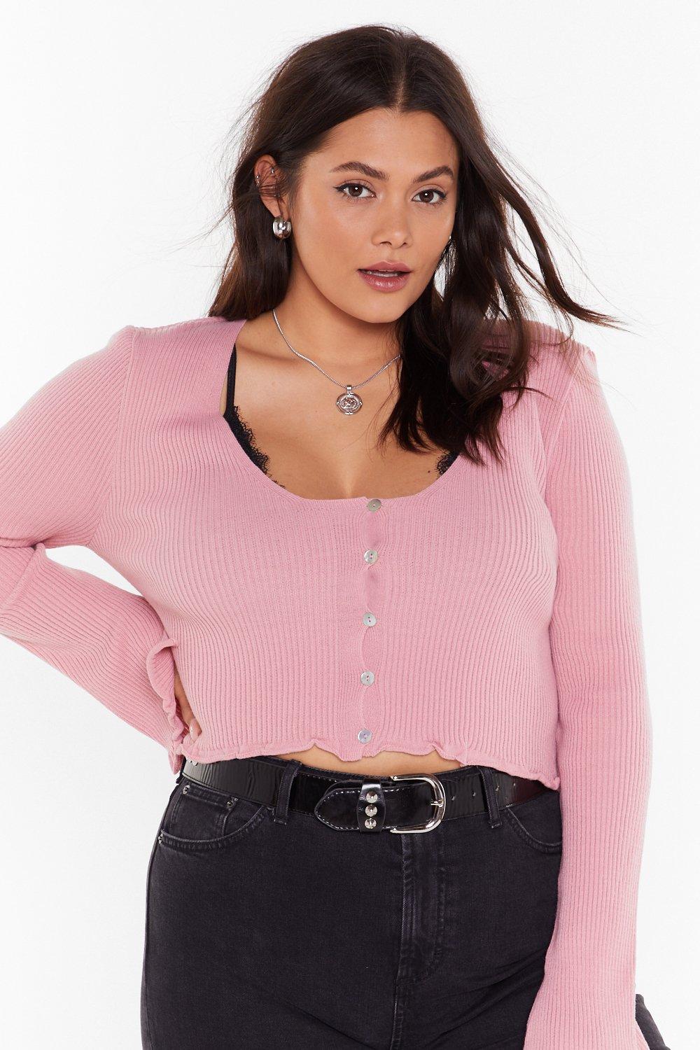 nasty gal pink cardigan