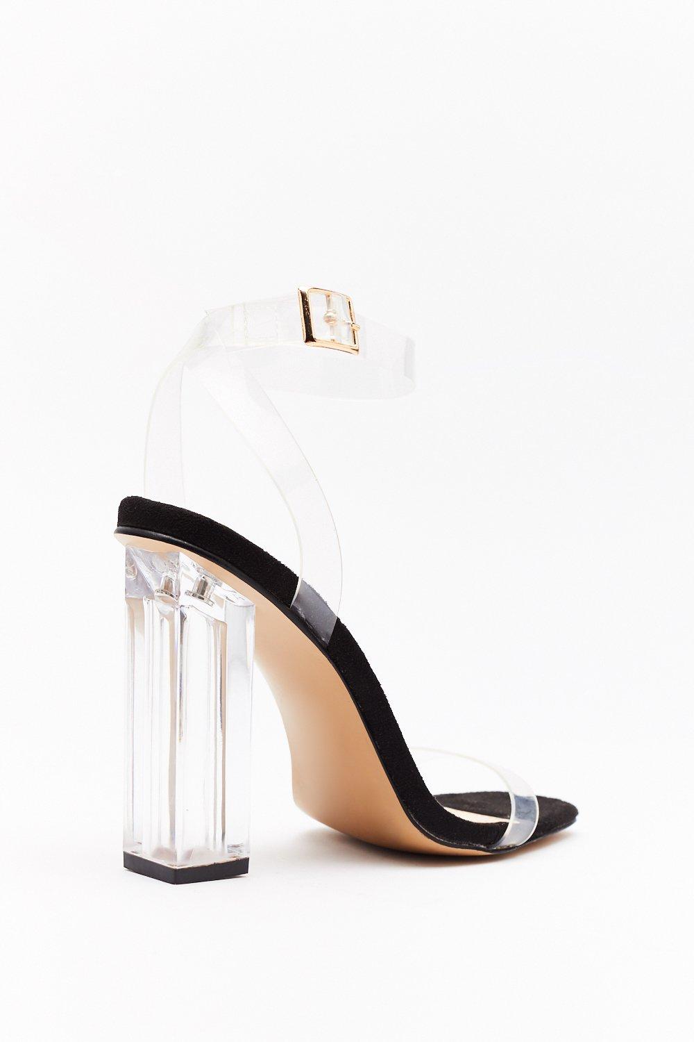 Nasty gal let's be cheap clear heel