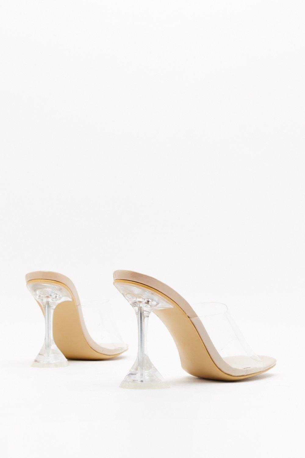 Clear hot sale stiletto mules