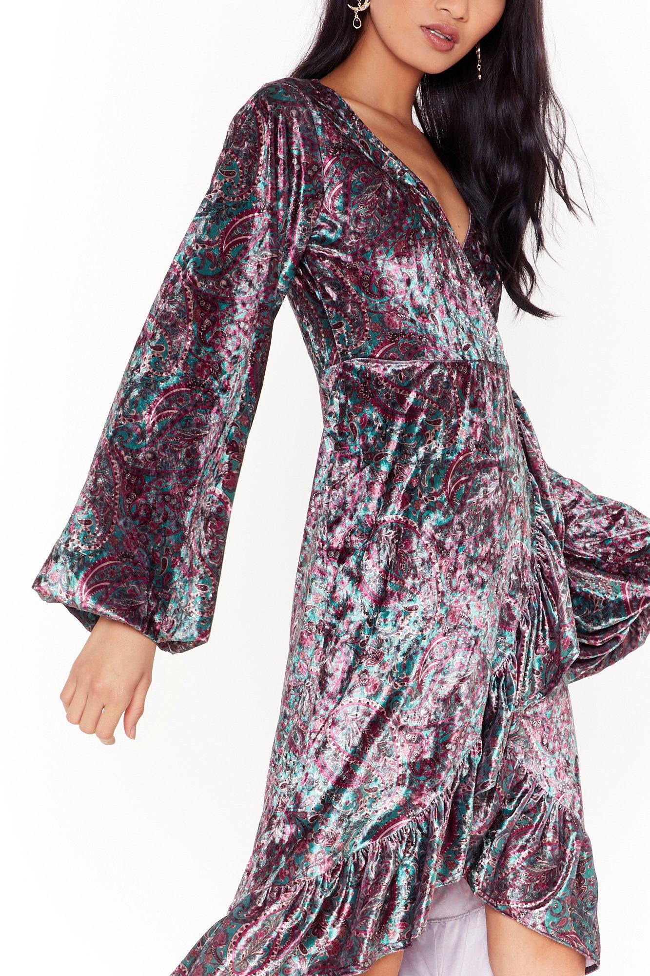 Velvet paisley shop dress