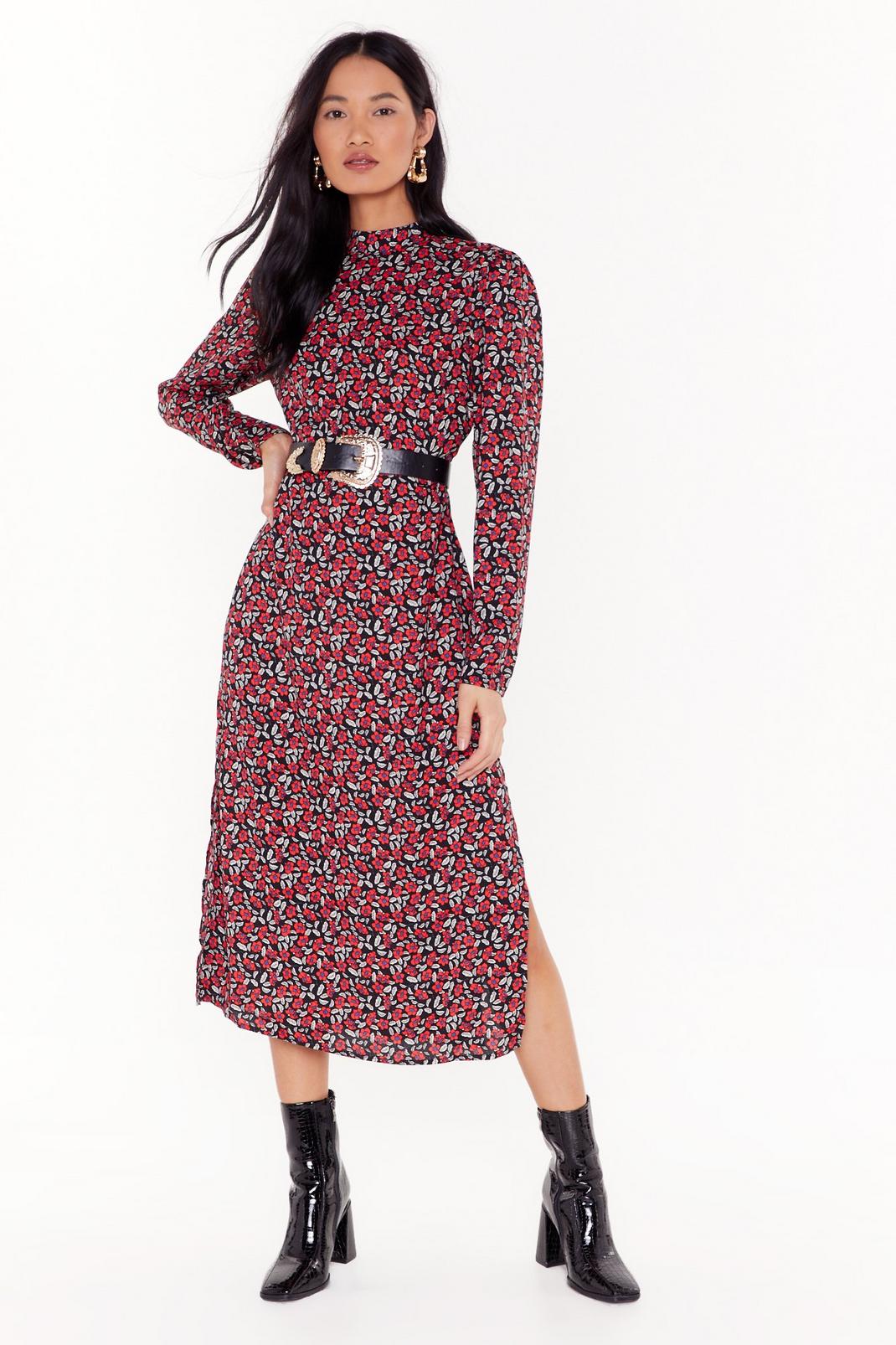 That Bud be Us Floral Midi Dress image number 1
