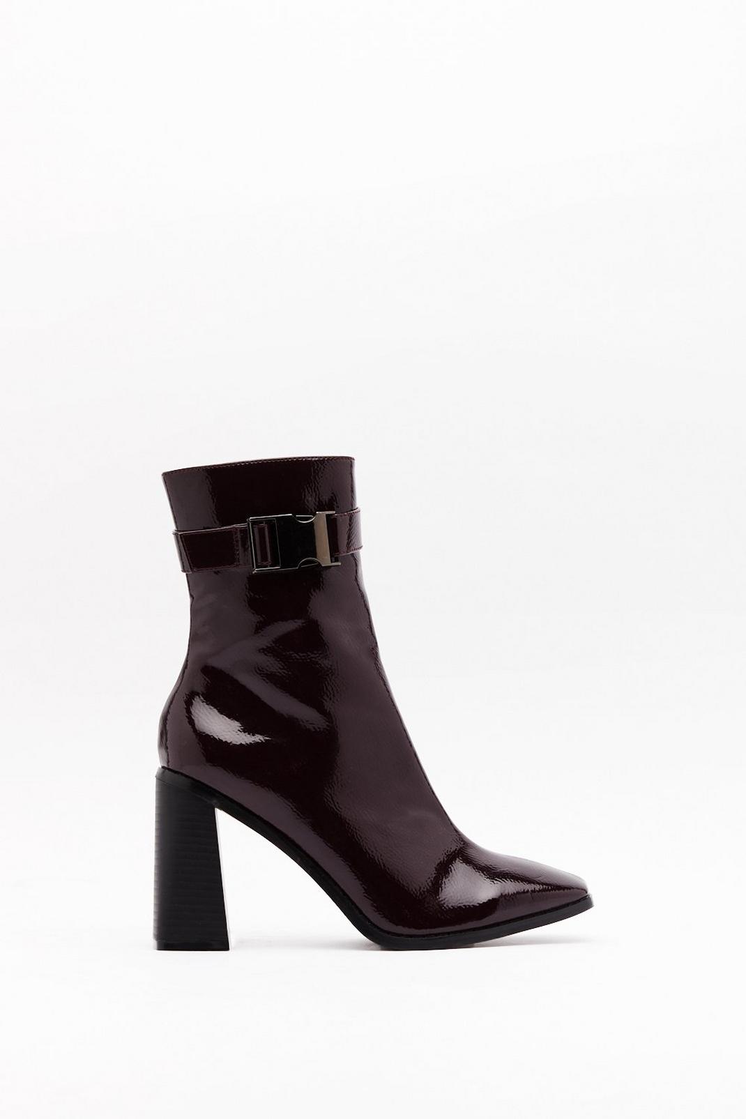 Doin' It For Clicks Patent Faux Leather Boots image number 1