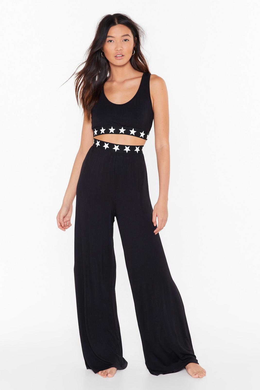 Late Star-t Jersey Wide Leg Lounge Pants image number 1