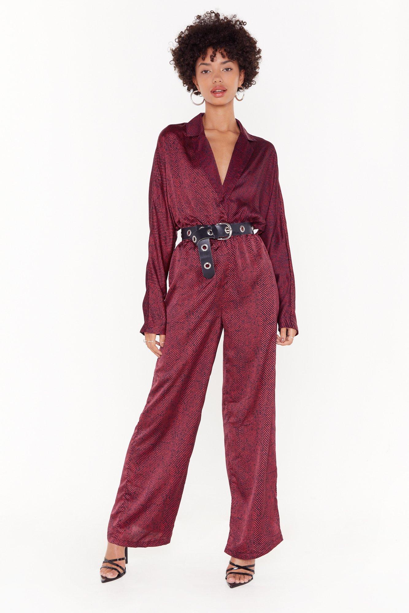 nasty gal red jumpsuit