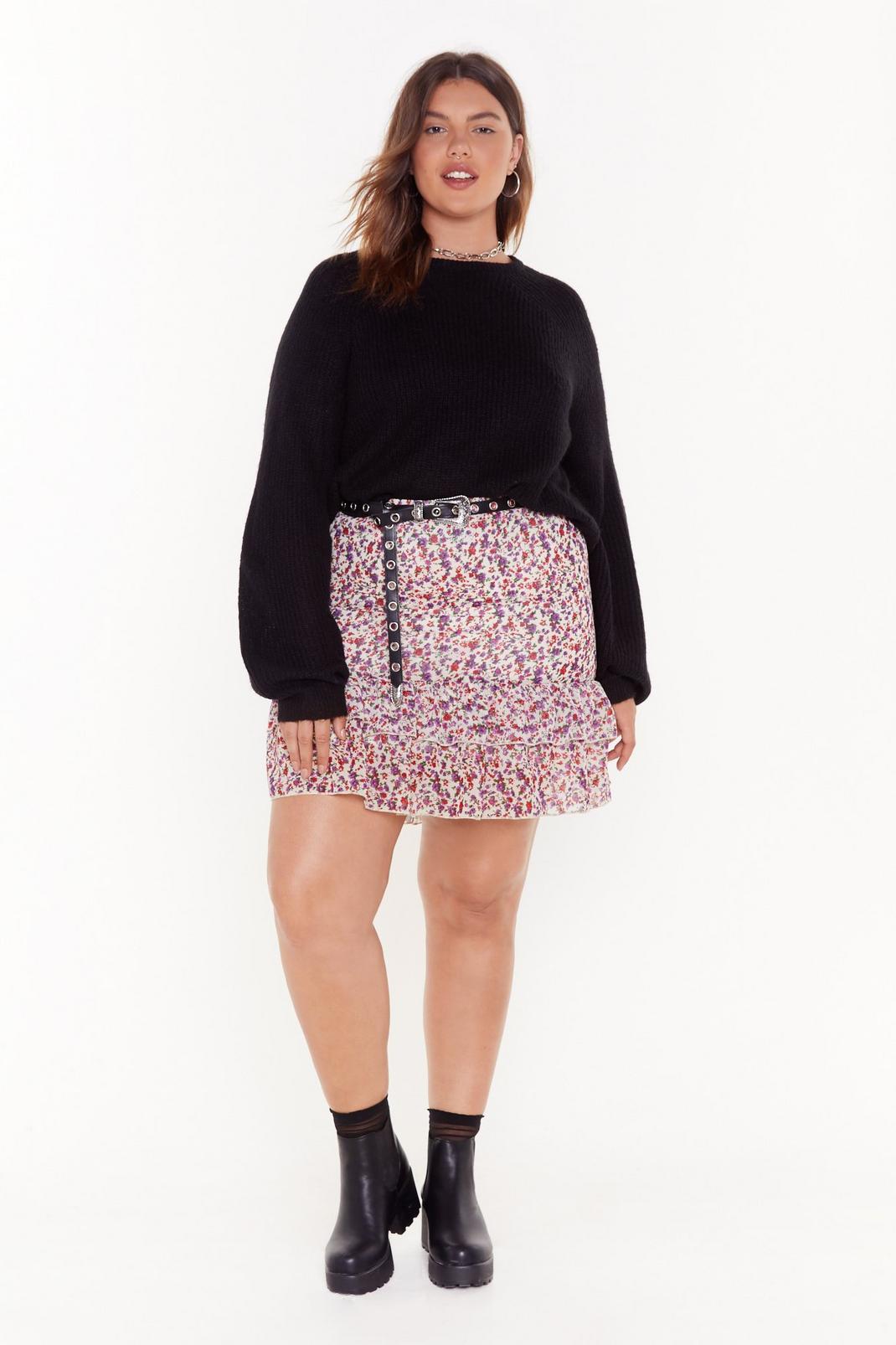 Double the Ruffle Plus Floral Skirt image number 1
