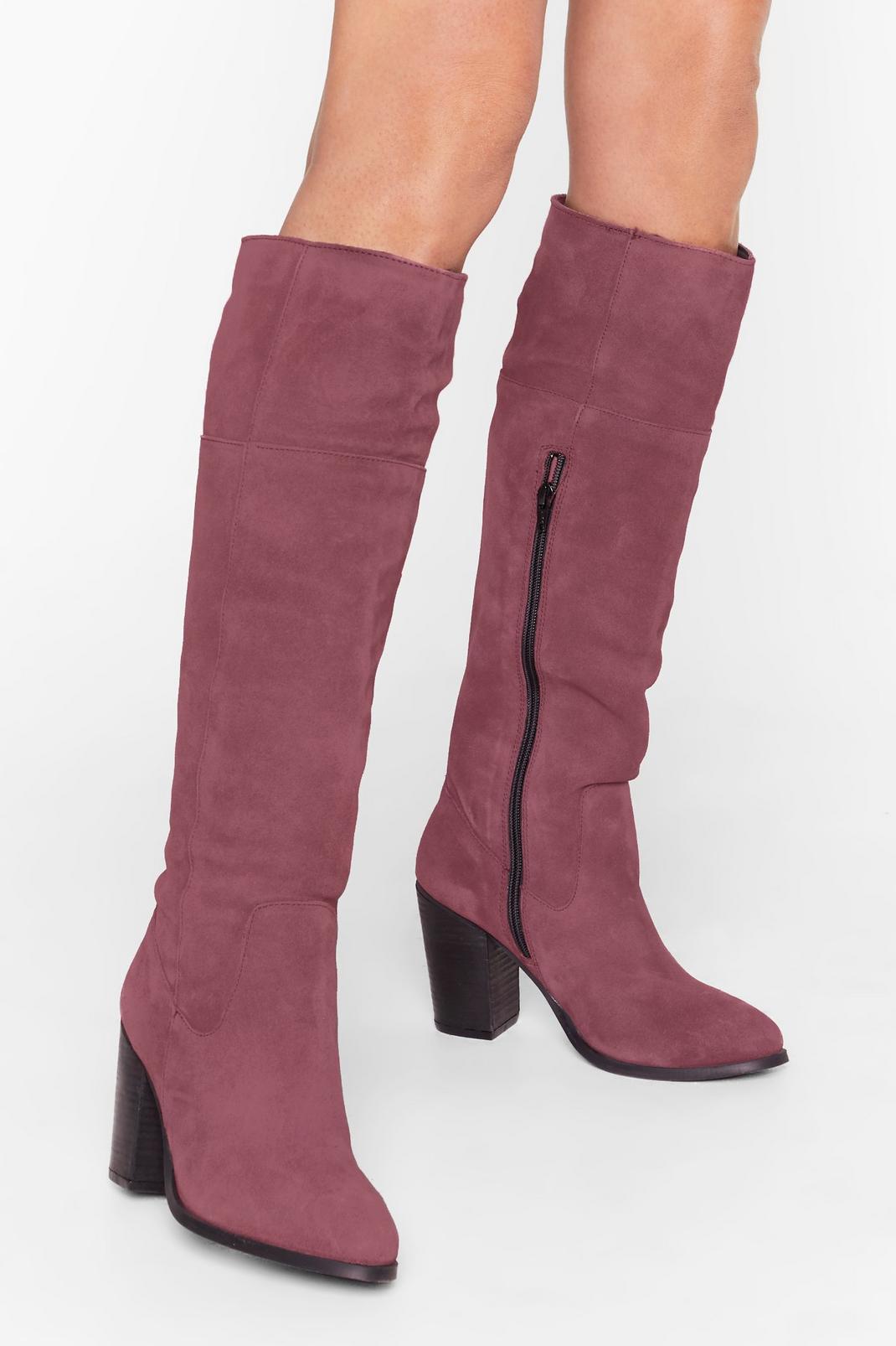 We Finally Suede It Knee-High Heeled Boots image number 1