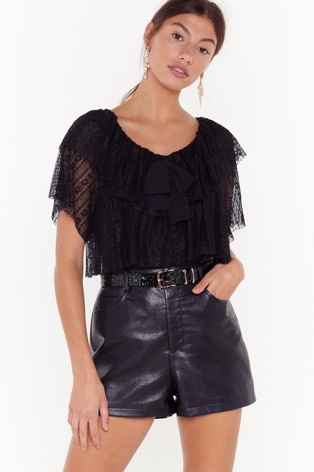 Lace Move It Ruffle Blouse image number 1