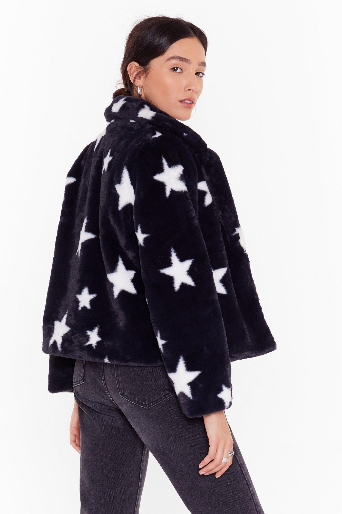 Faux fur 2025 star jacket