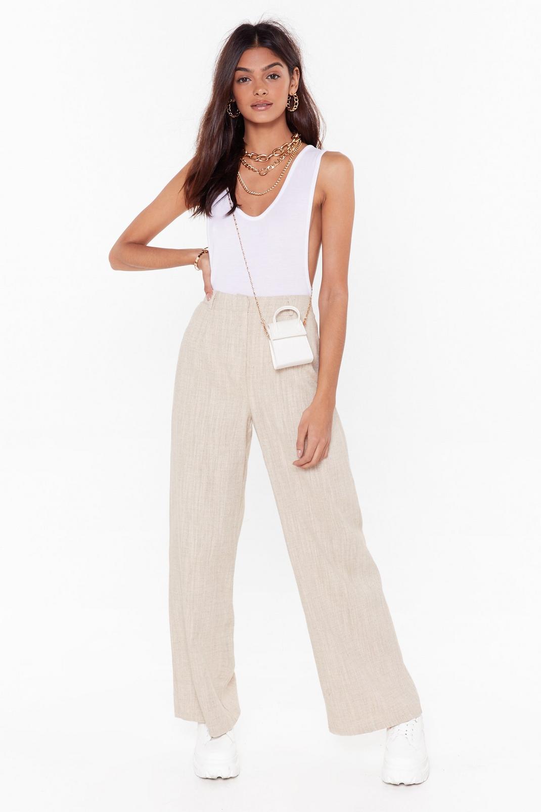 Wide Eyed High-Waisted Pants image number 1