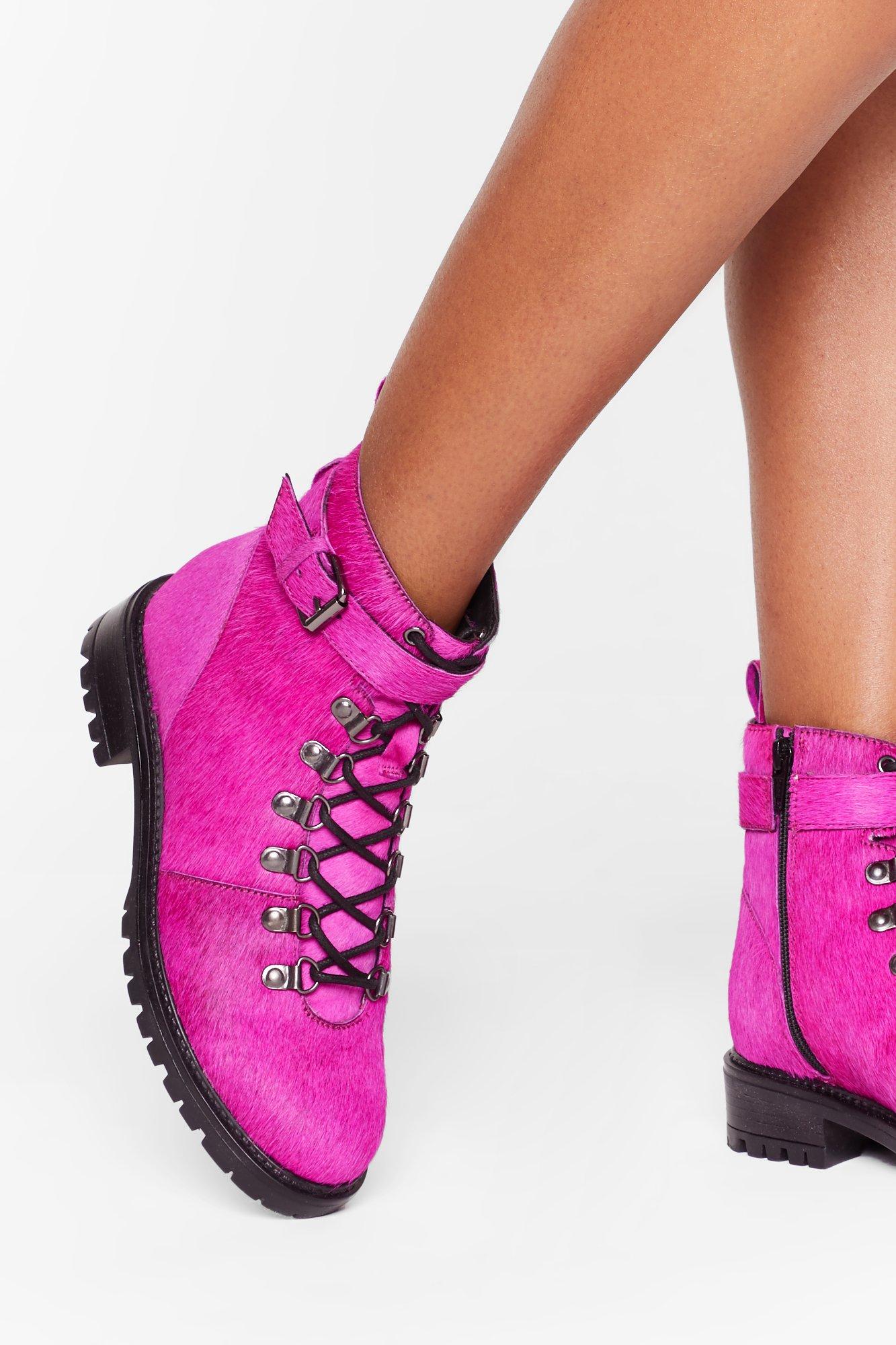 pink biker boots