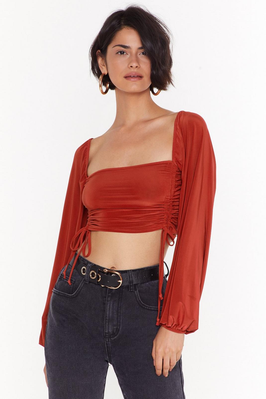 What's the Ruche Slinky Cropped Top image number 1