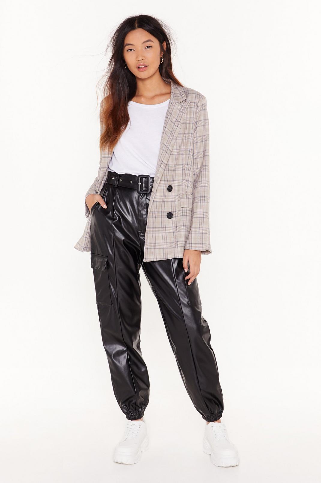 Friend or Faux Leather Jogger Pants image number 1