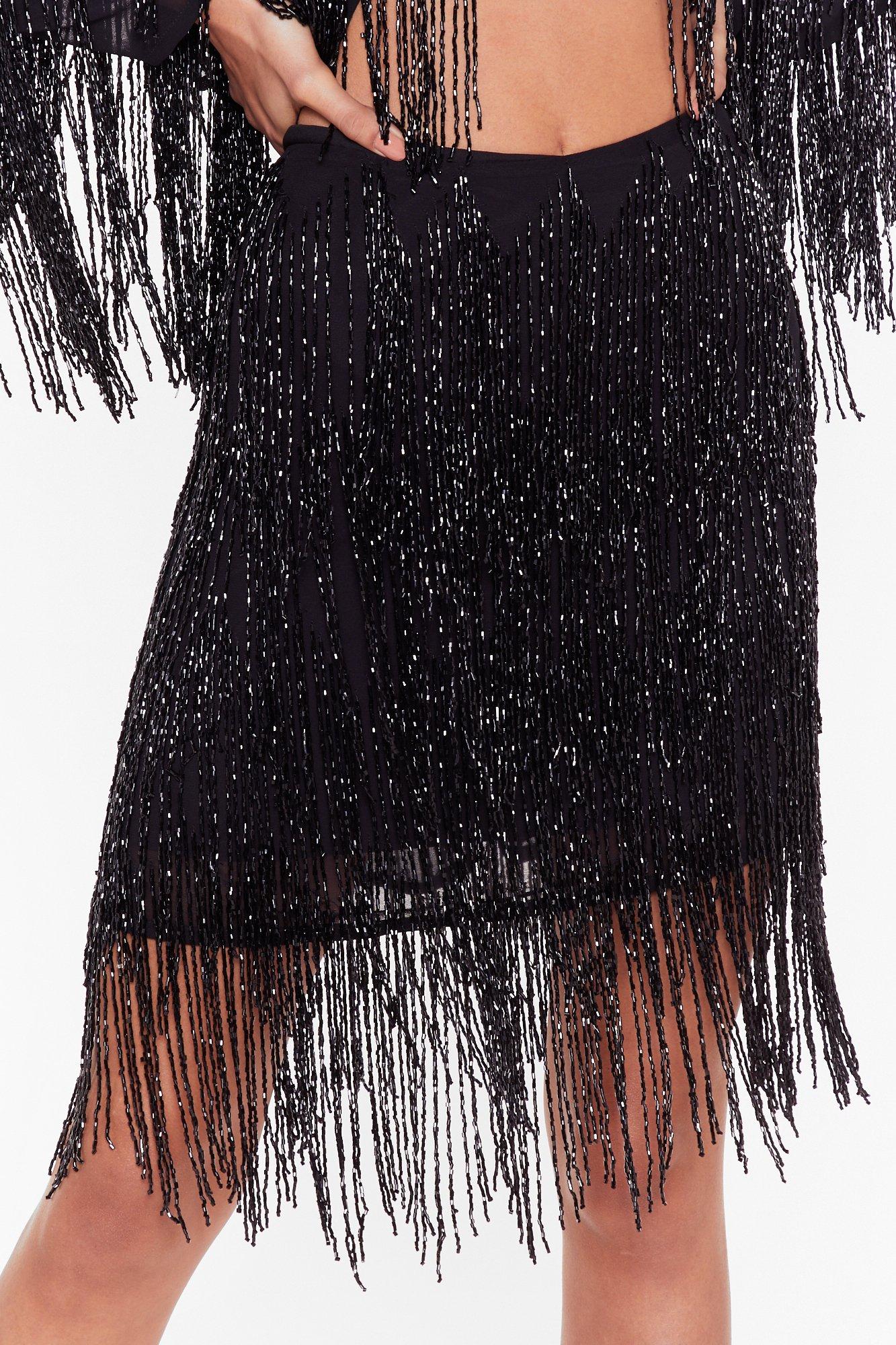 Nasty gal outlet fringe skirt