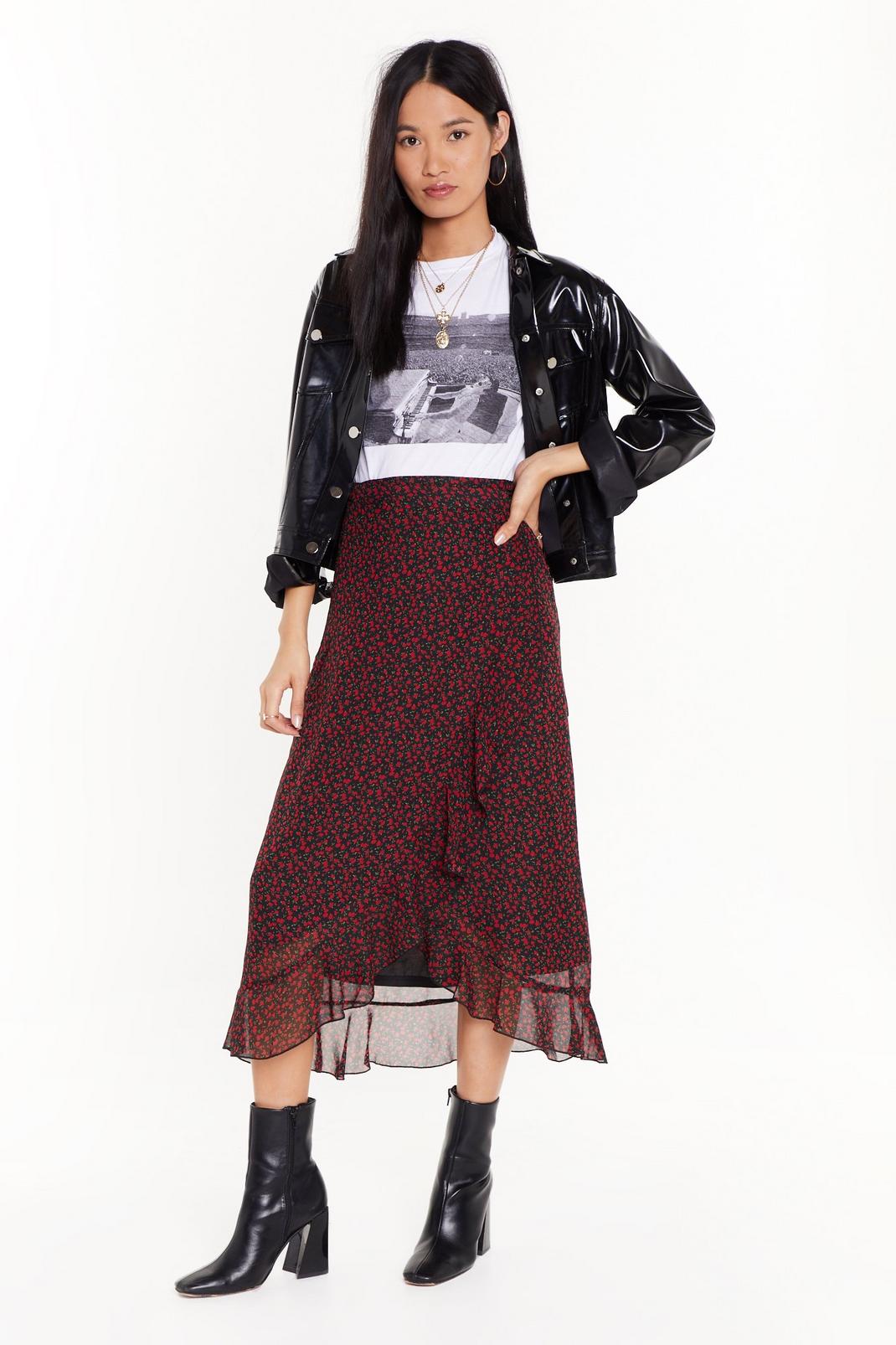 What Grows Around Floral Midi Skirt | Nasty Gal