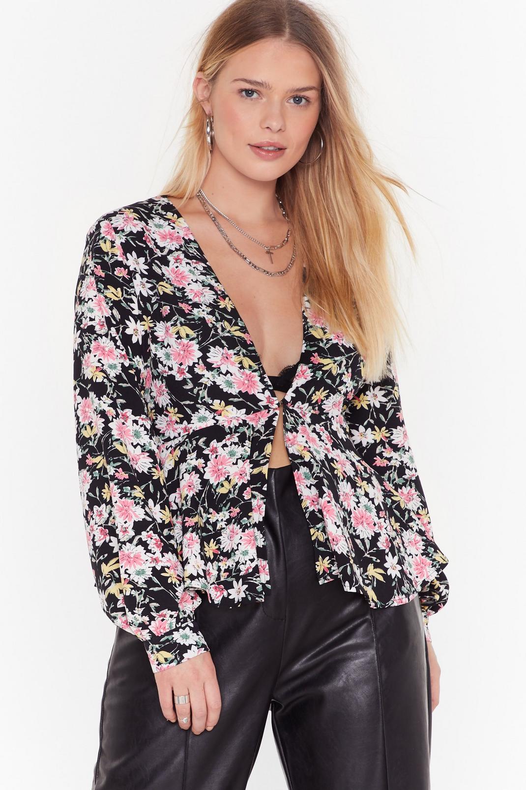 Flower Can I Refuse Plus Floral Blouse image number 1