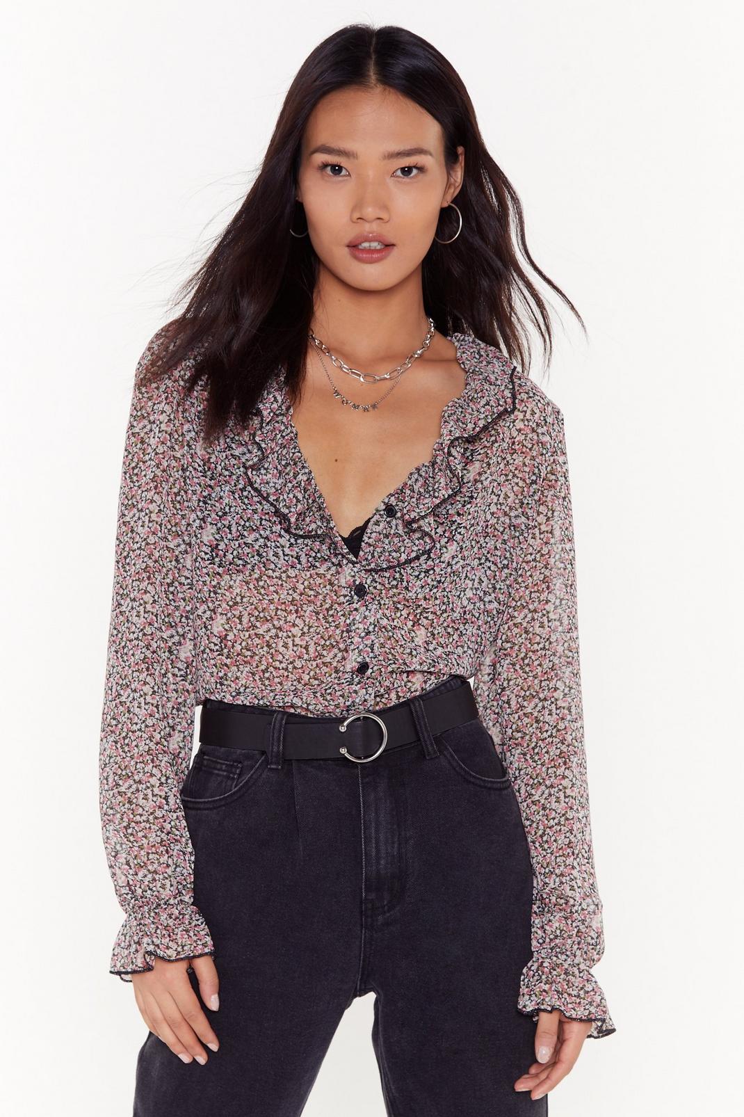 Who Grows There Floral Chiffon Blouse | Nasty Gal