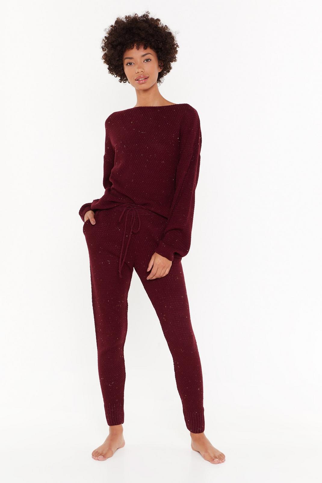 Just How We Like Knit Jumper and Joggers Lounge Set image number 1