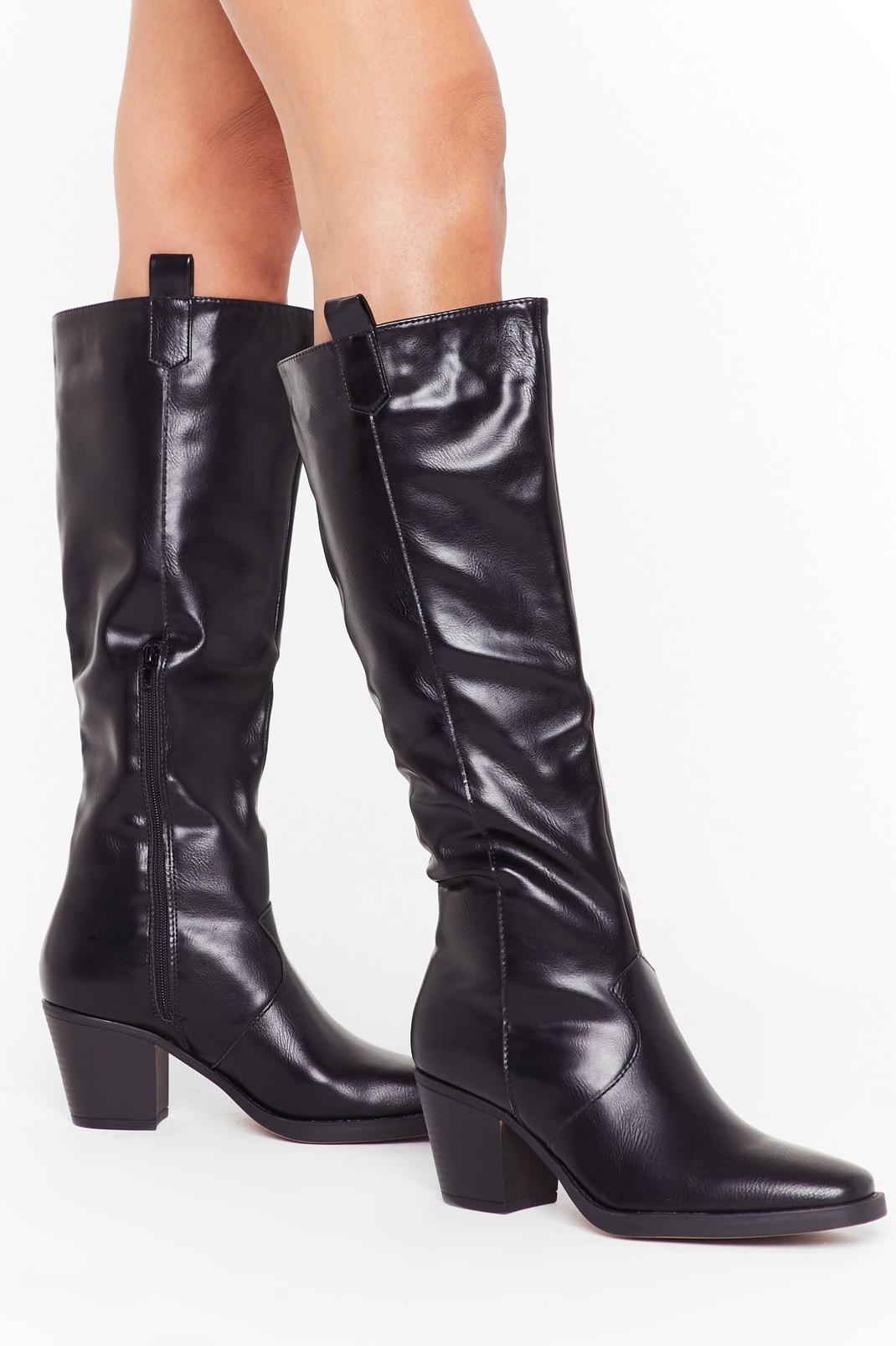Square the Night Faux Leather Knee High Boots image number 1