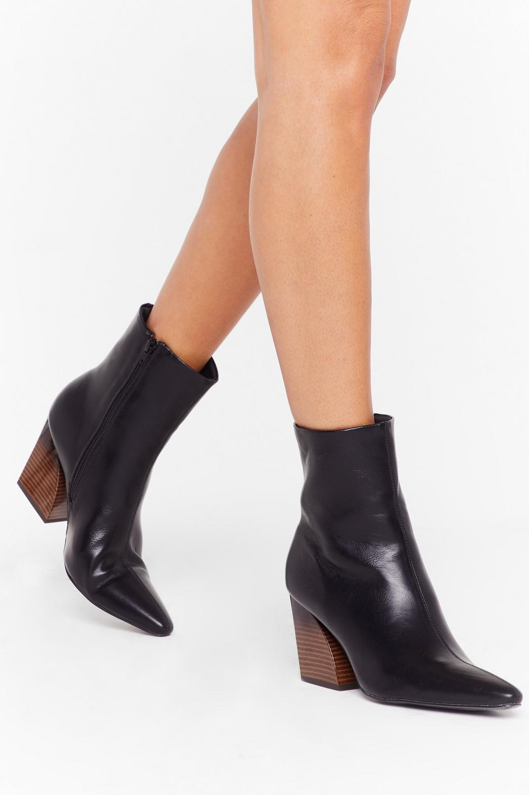 Set the Two Tone Faux Leather Pointed Boots image number 1
