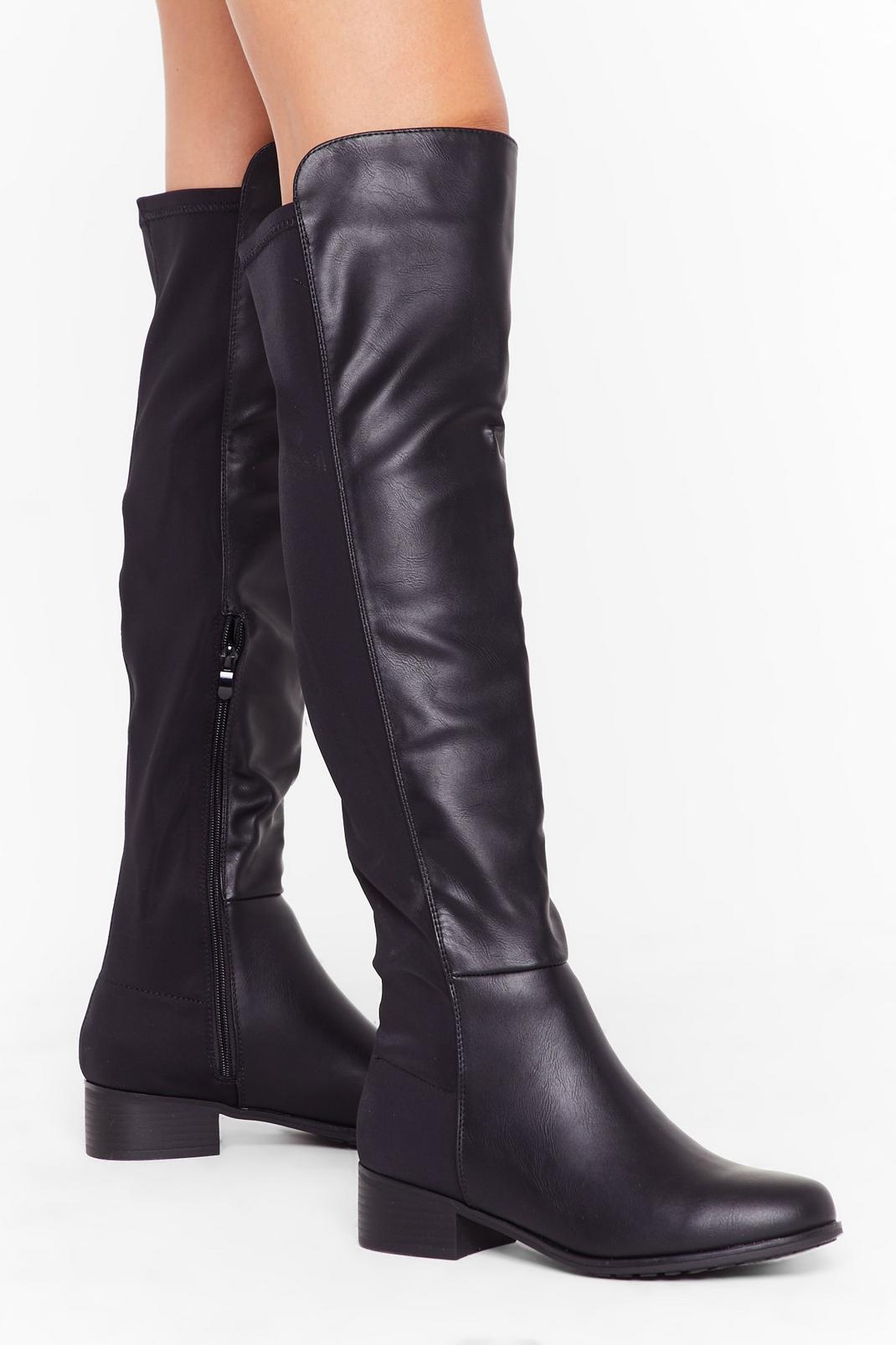 Walk Right In Faux Leather Over-the-Knee Boots image number 1