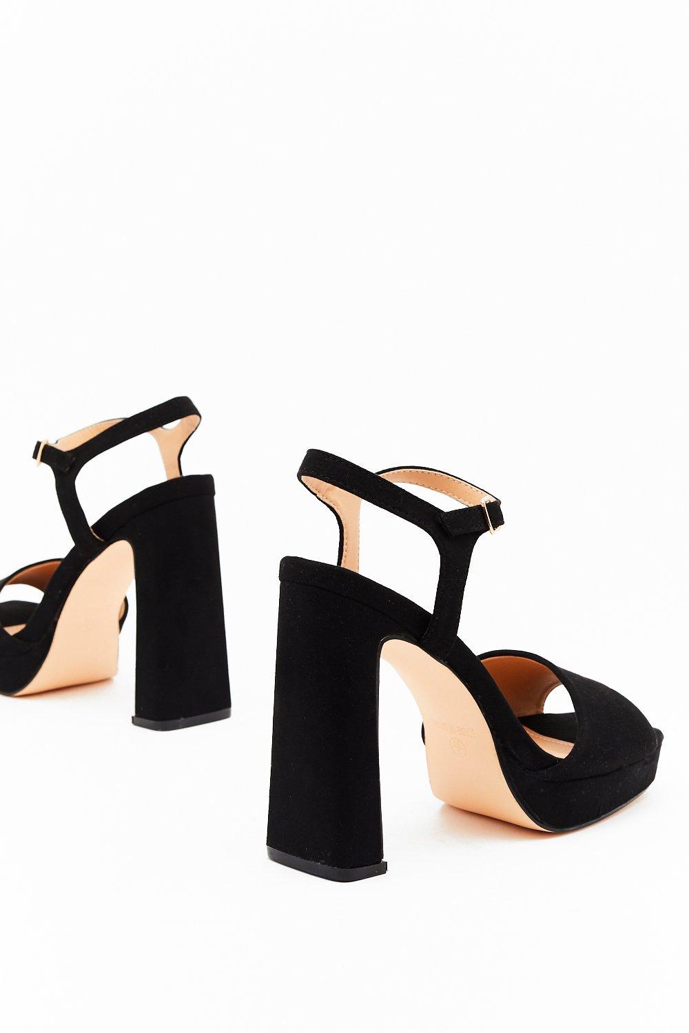 Faux suede hot sale platform heels