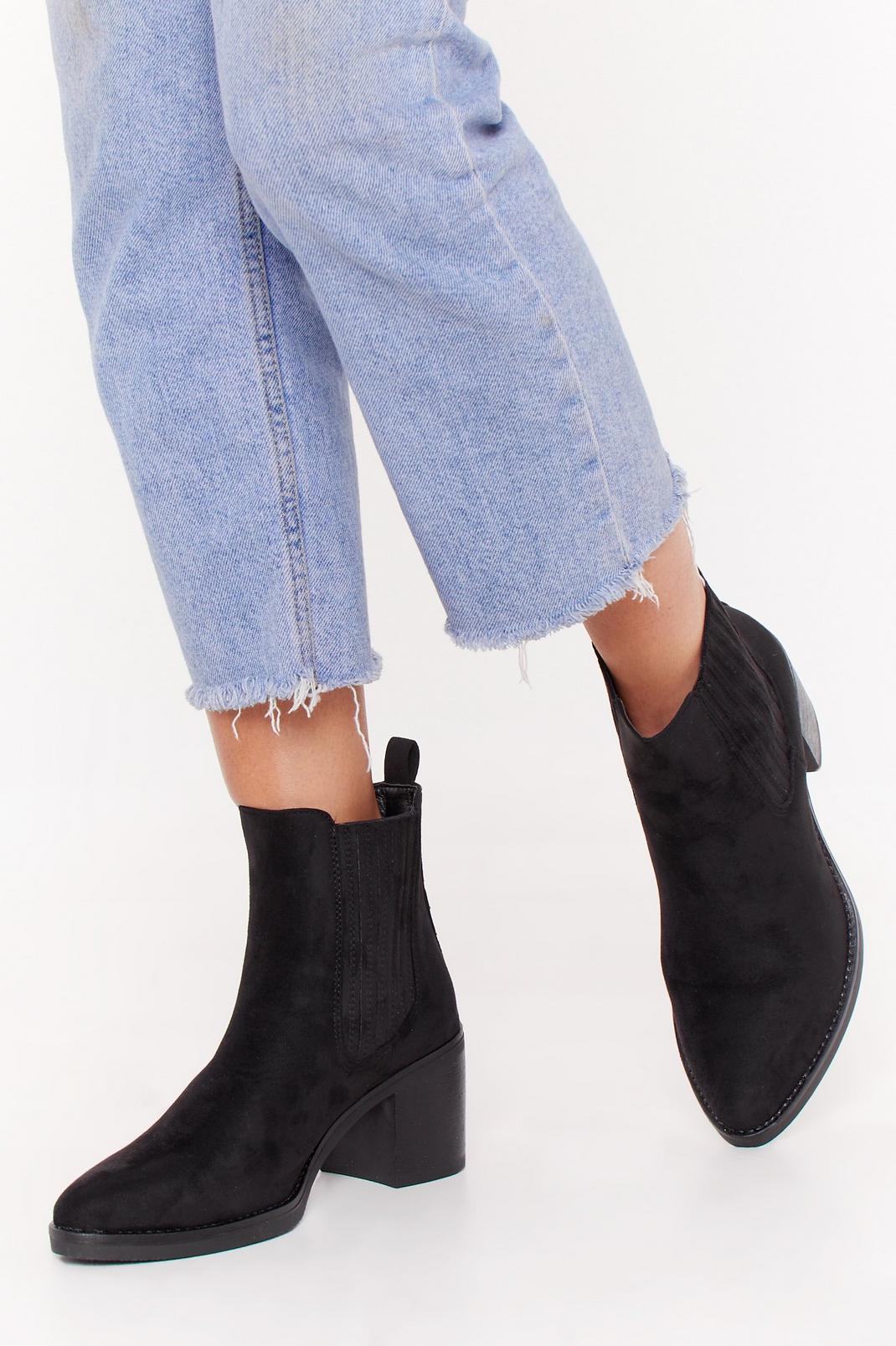 Take a Walk in Our Faux Suede Chelsea Boots image number 1