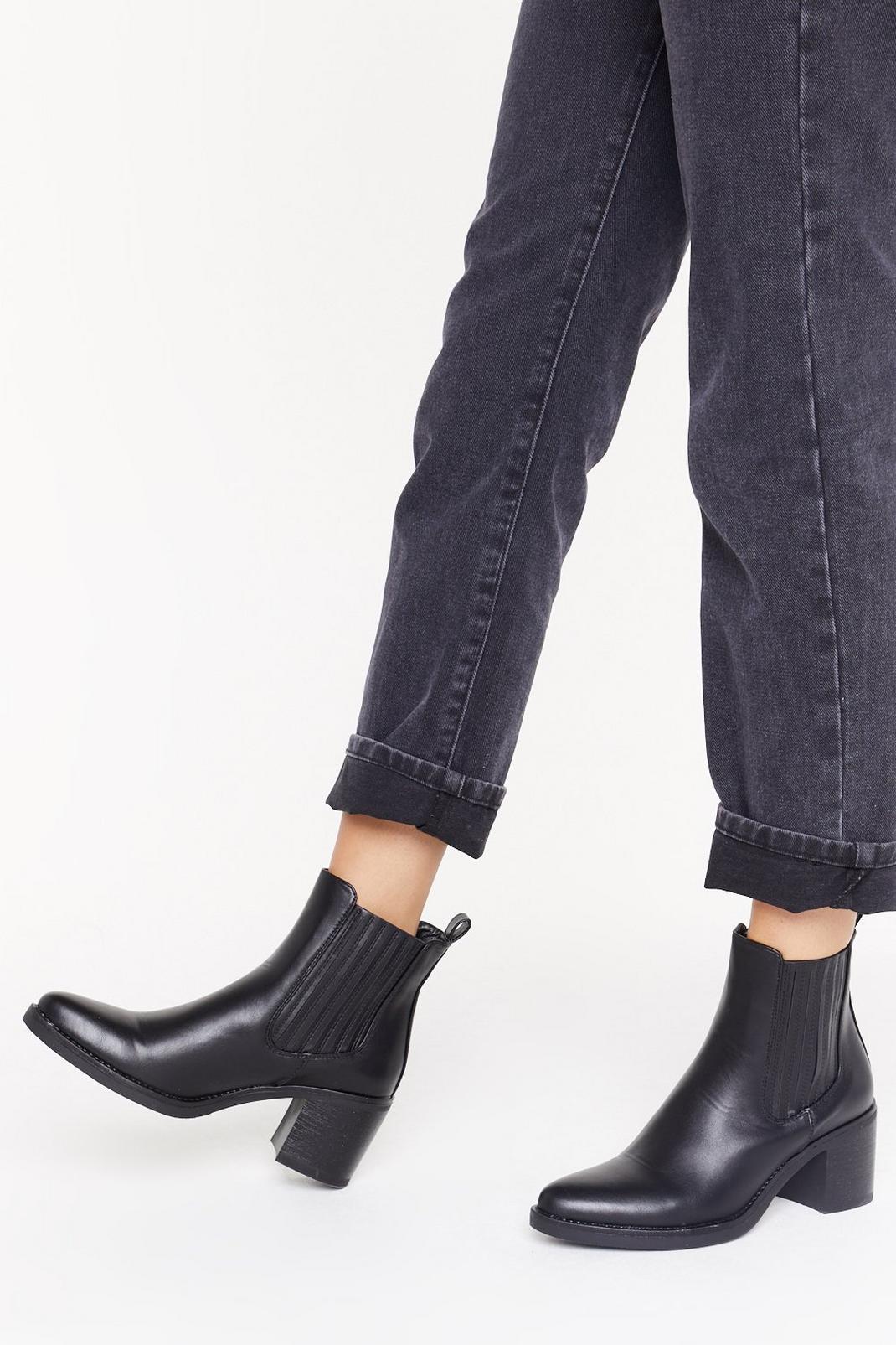 Walk All Over You  Faux Leather Chelsea Boots image number 1