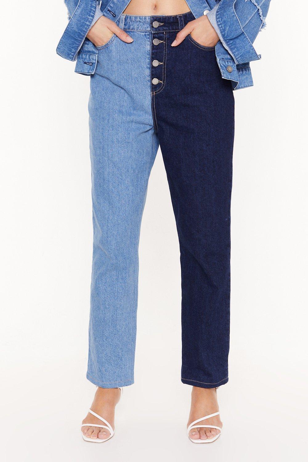 Nasty gal two tone 2024 jeans