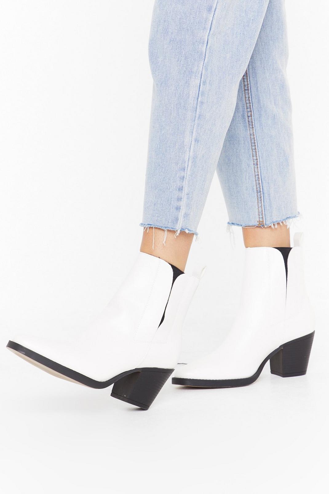 Skip to the Weekend Faux Leather Ankle Boots image number 1