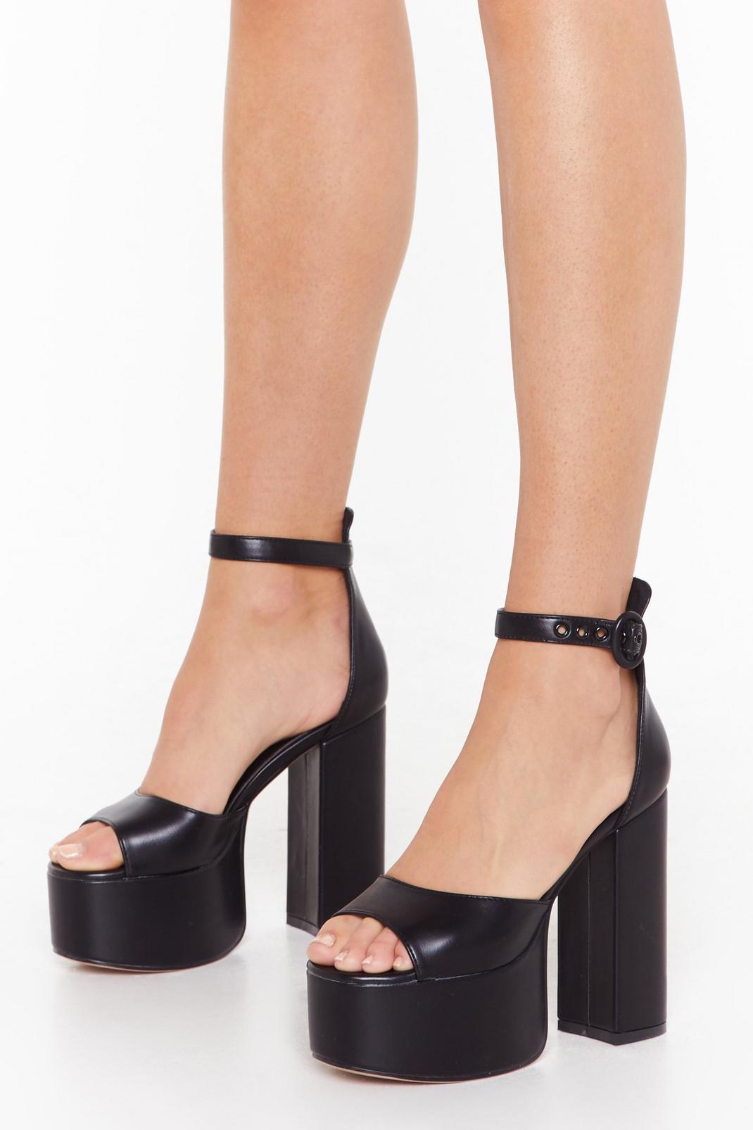 Rise to the Top Faux Leather Platform Heels image number 1
