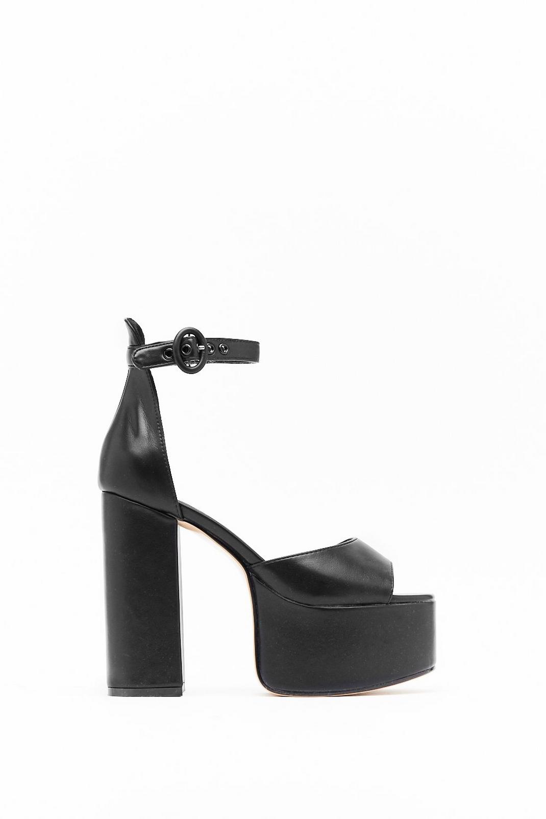 Rise to the Top Faux Leather Platform Heels | Nasty Gal