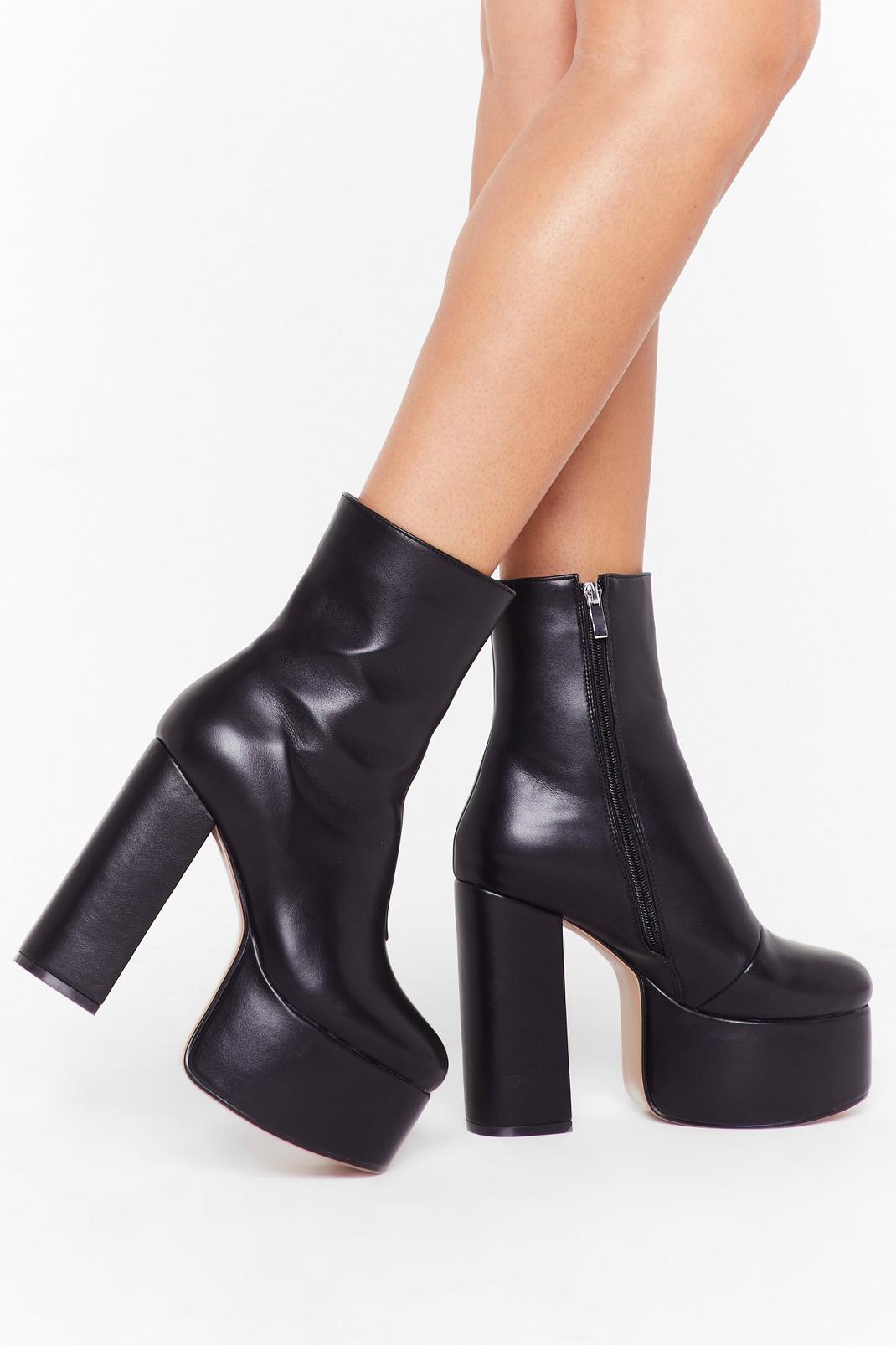 Dance to the Beat Faux Leather Platform Boots image number 1