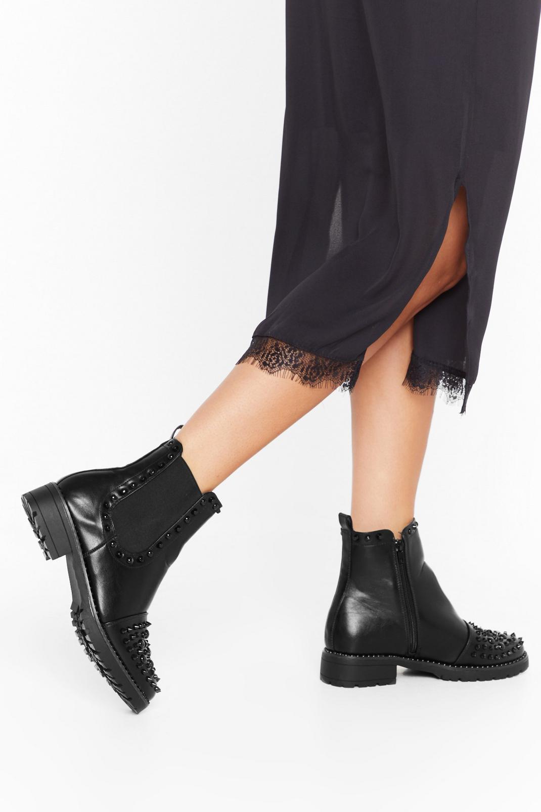 Livin' For the Stud Times Faux Leather Chelsea Boots image number 1