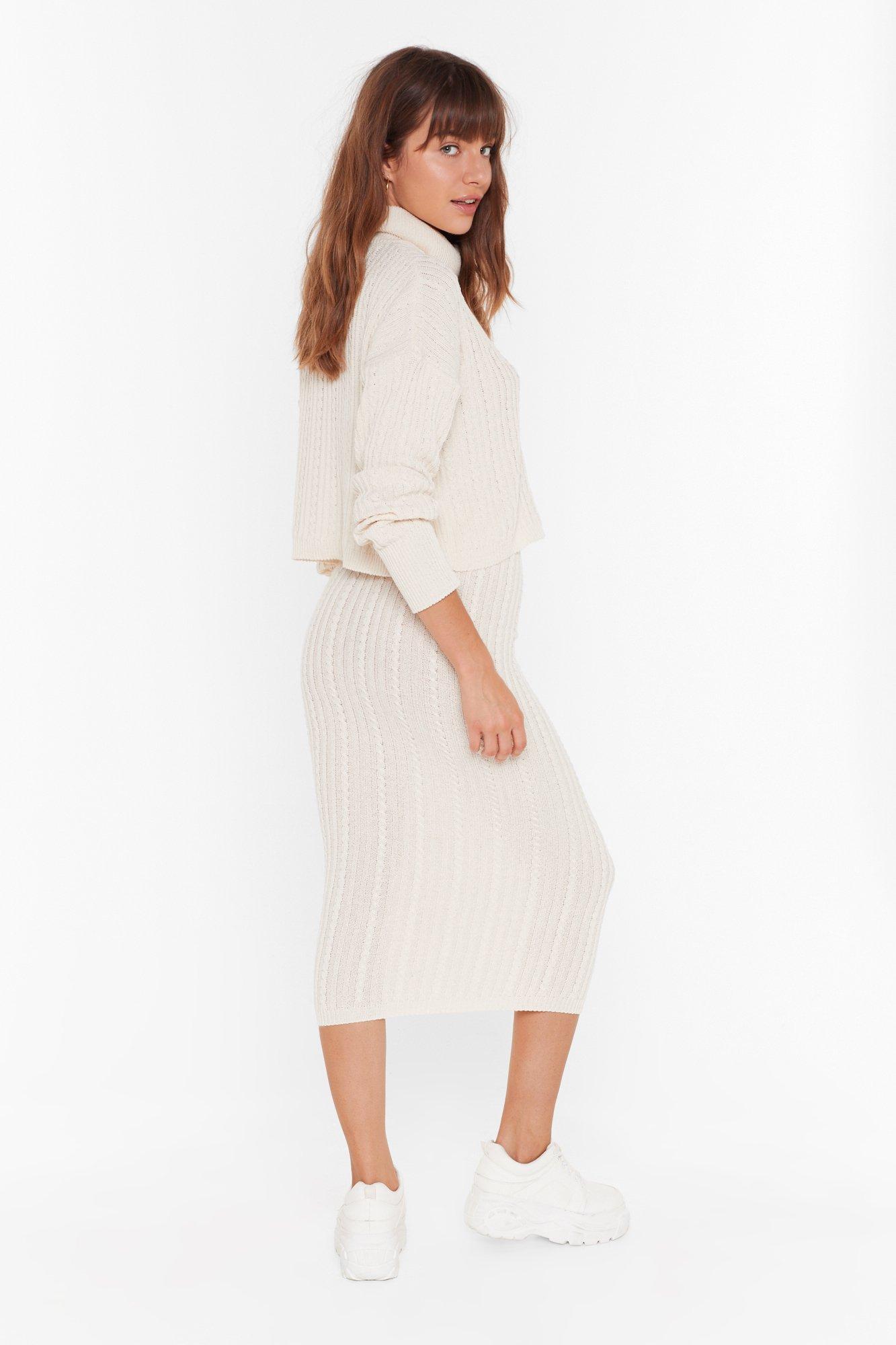 Nasty gal clearance knit midi skirt