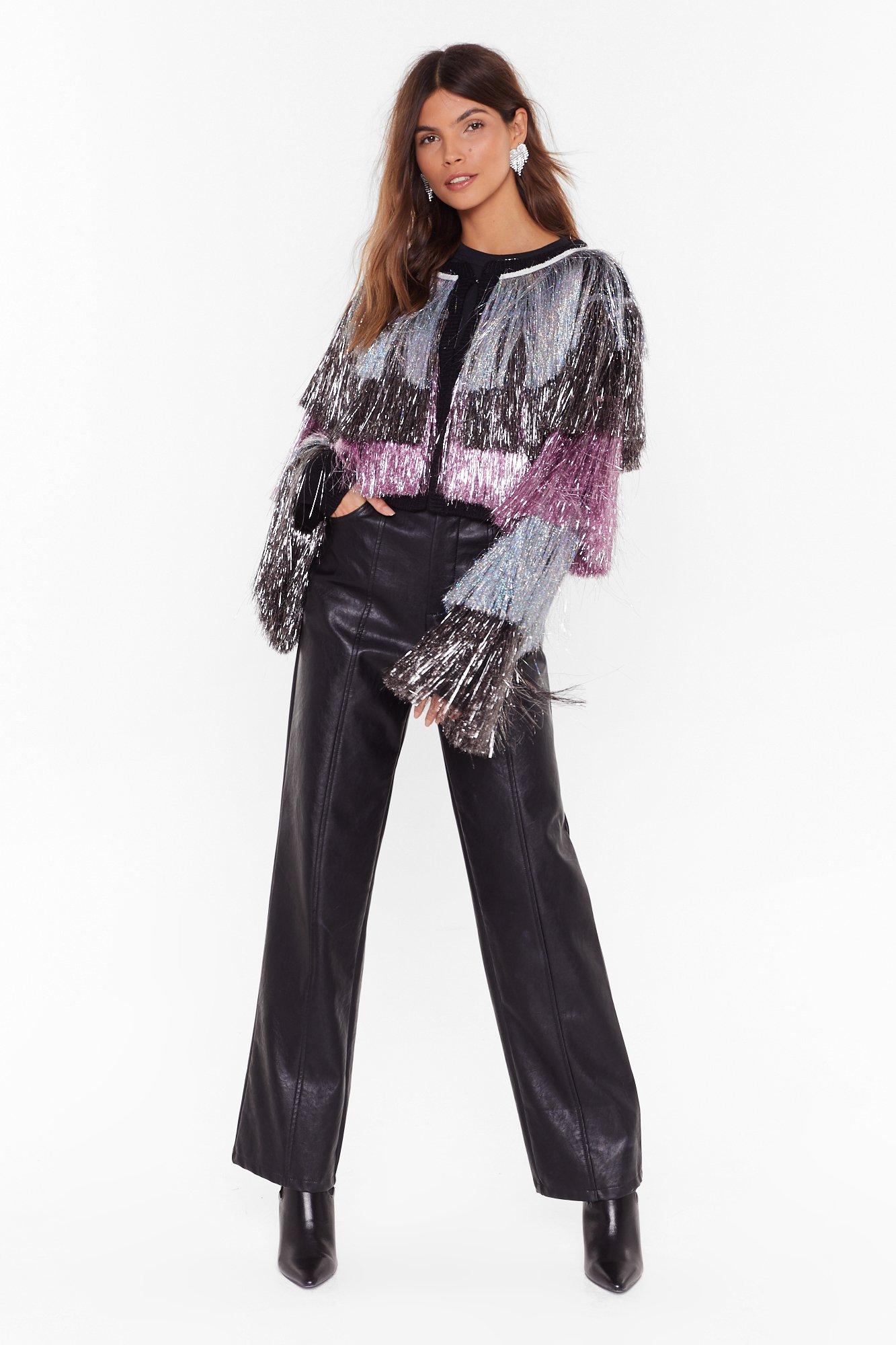 Nasty gal party crasher fringe jacket best sale